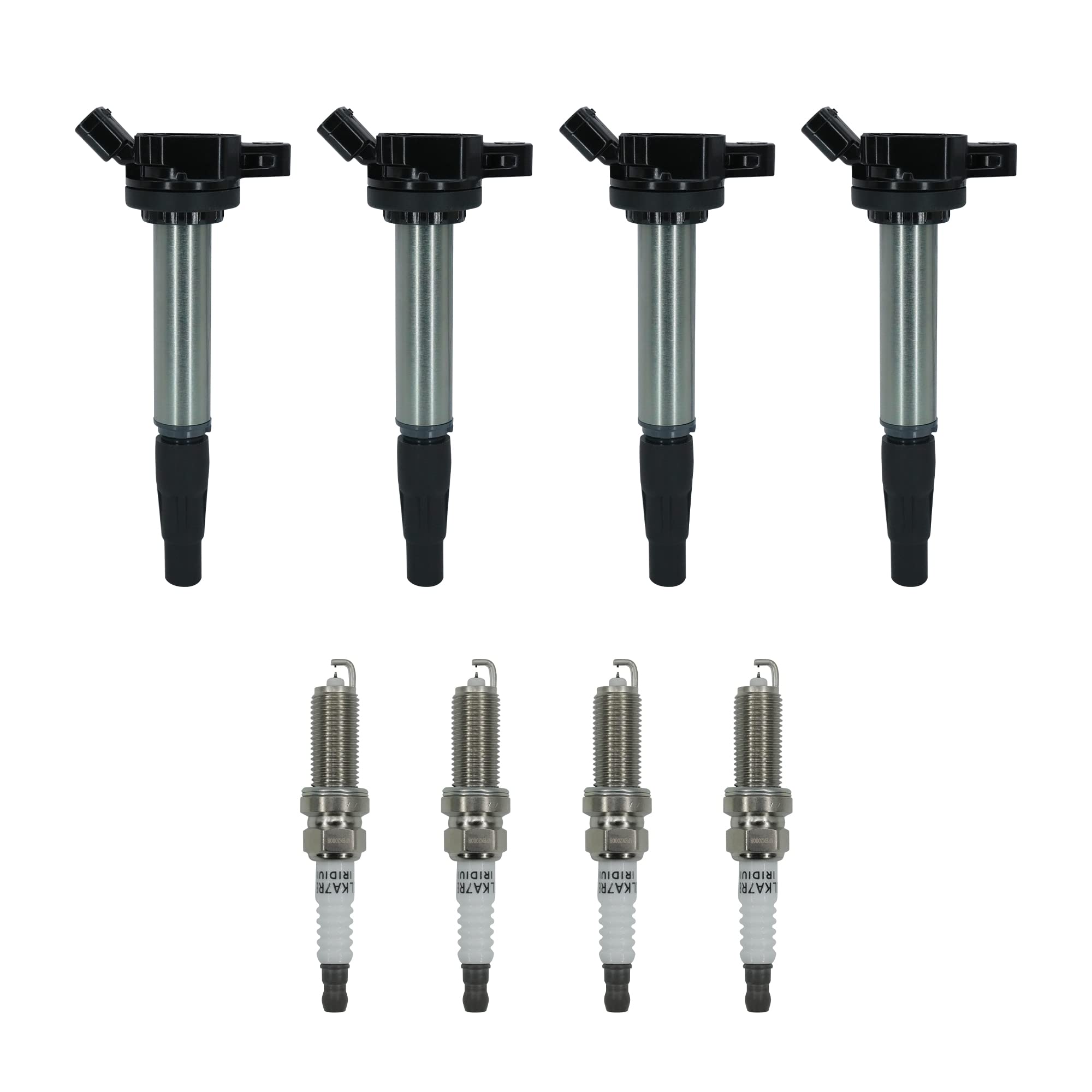 Marsram Ignition Coil Pack Uf596 & Double Iridium Spark Plug 4912 For 2009 2010 2011 Toyota Corolla Matrix Prius 2012 2013 2014 2015 2017 Lexus Scion Im Xd Pontiac Vibe 1.8L L4 Uf619 90919-02258