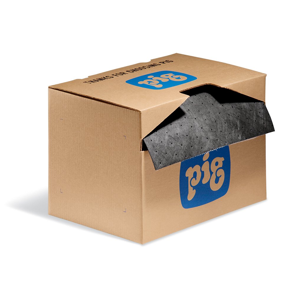 Absorbent Mat Roll In A Dispenser Box By New Pig | 15' X 150' Oil Absorbent Mat Roll | All Purpose Absorbent Mat | Mat141