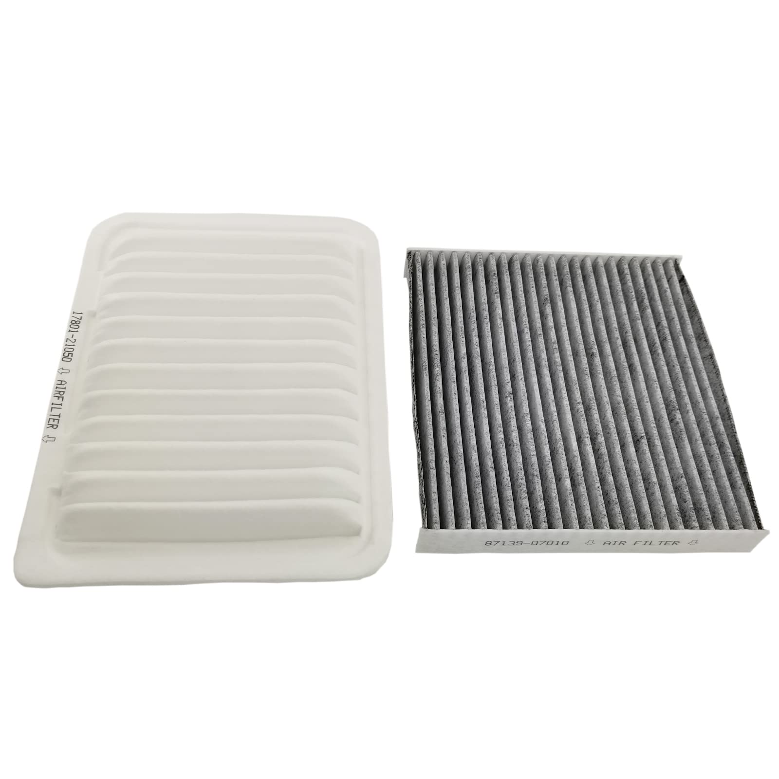Gaeaauto Engine Air Filter & Carbon Cabin Air Filter Fit For Corolla(2009-2019) Matrix(2009-2014) Yaris(2007-2018) Scion Xd(2008-2014) Vibe(2009-2010) #87139-07010 17801-0T030 17801-21050