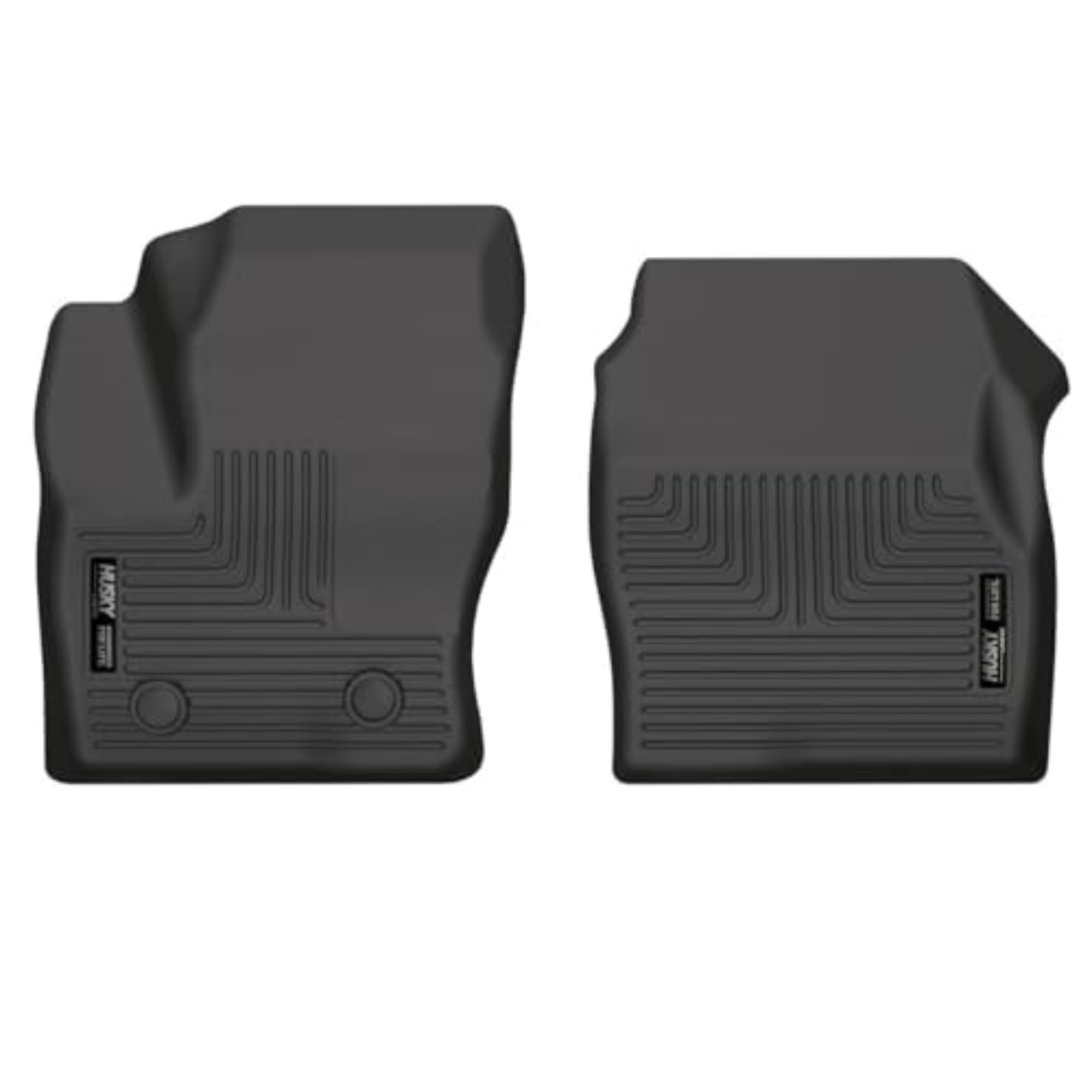 Husky Liners Weatherbeater Floor Mats | Fits 2020-2024 Ford Transit Connect W/Vinyl Flooring | Front Row, 2-Pc Black - 13351