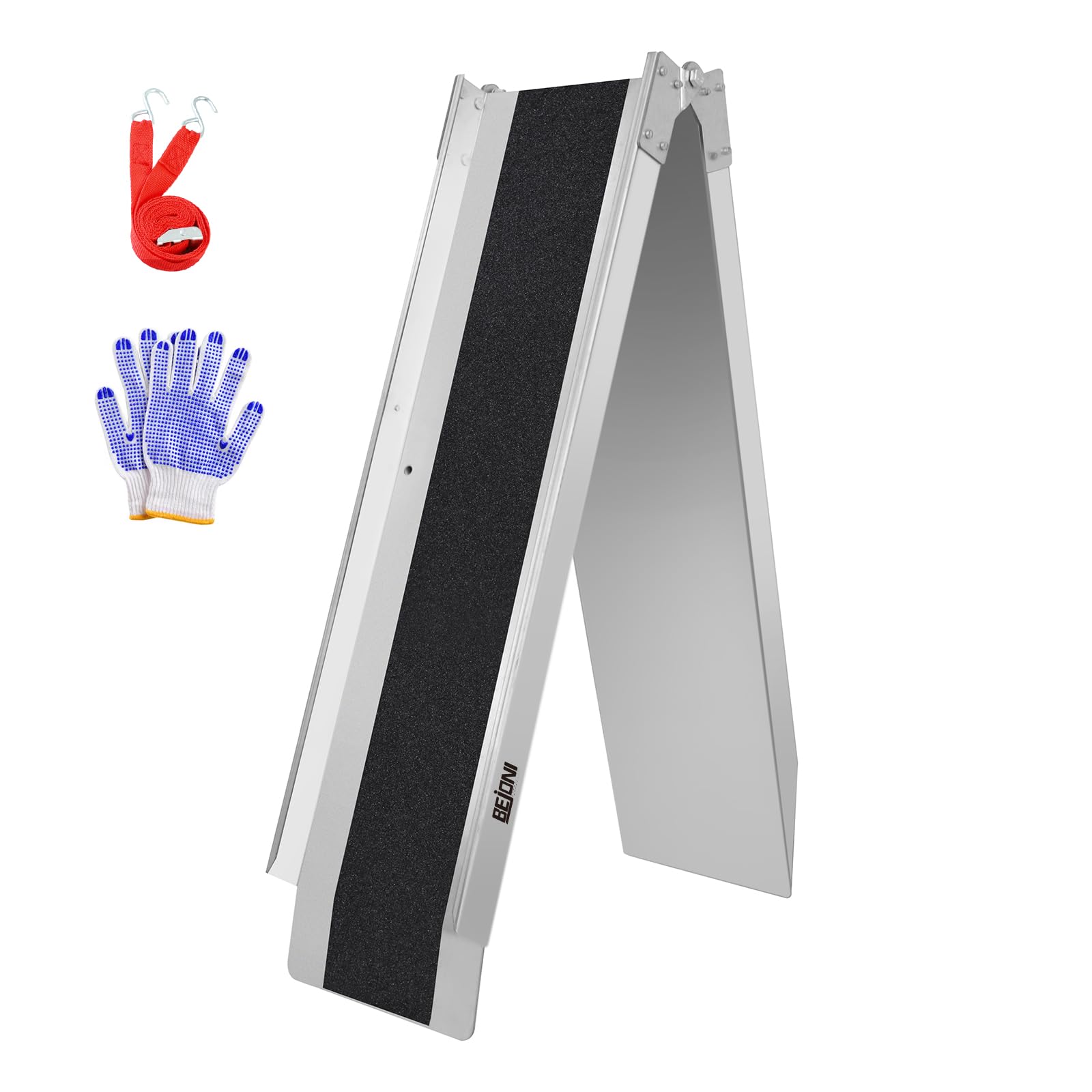 Bejoni 70.8' L Loading Ramps For Pickup Trucks, Portable Motorcycle Ramp With 600 Lbs Capacity, Truck Loading Ramps For Dirt Bike, Atv, Lawn Mower With Anti-Slip Surface, 1Pc