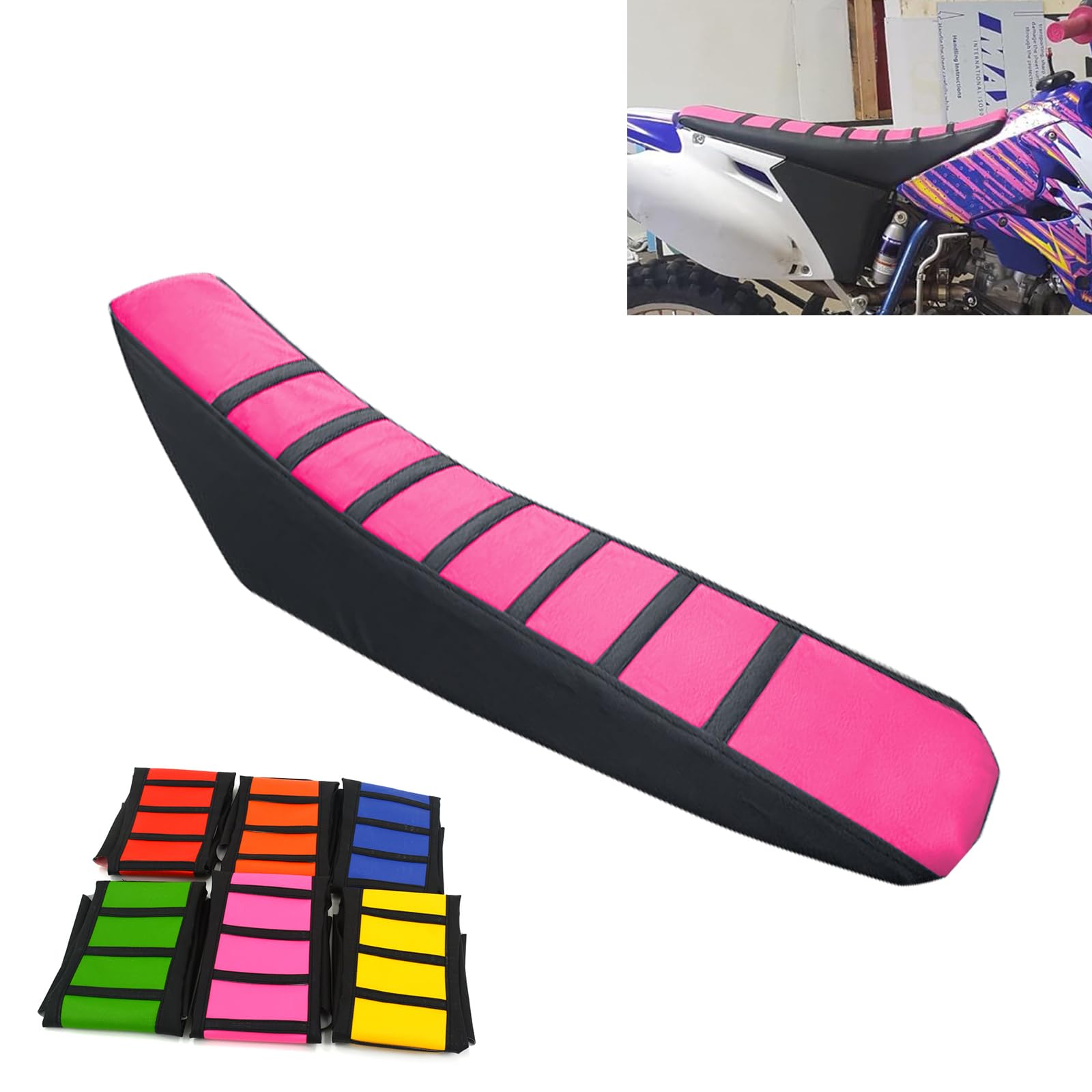 Jfg Racing Dirt Bike Seat Covers, Universal Antiskid Soft Cushion Covers For Most Dirt Bike Motorcycle Pink