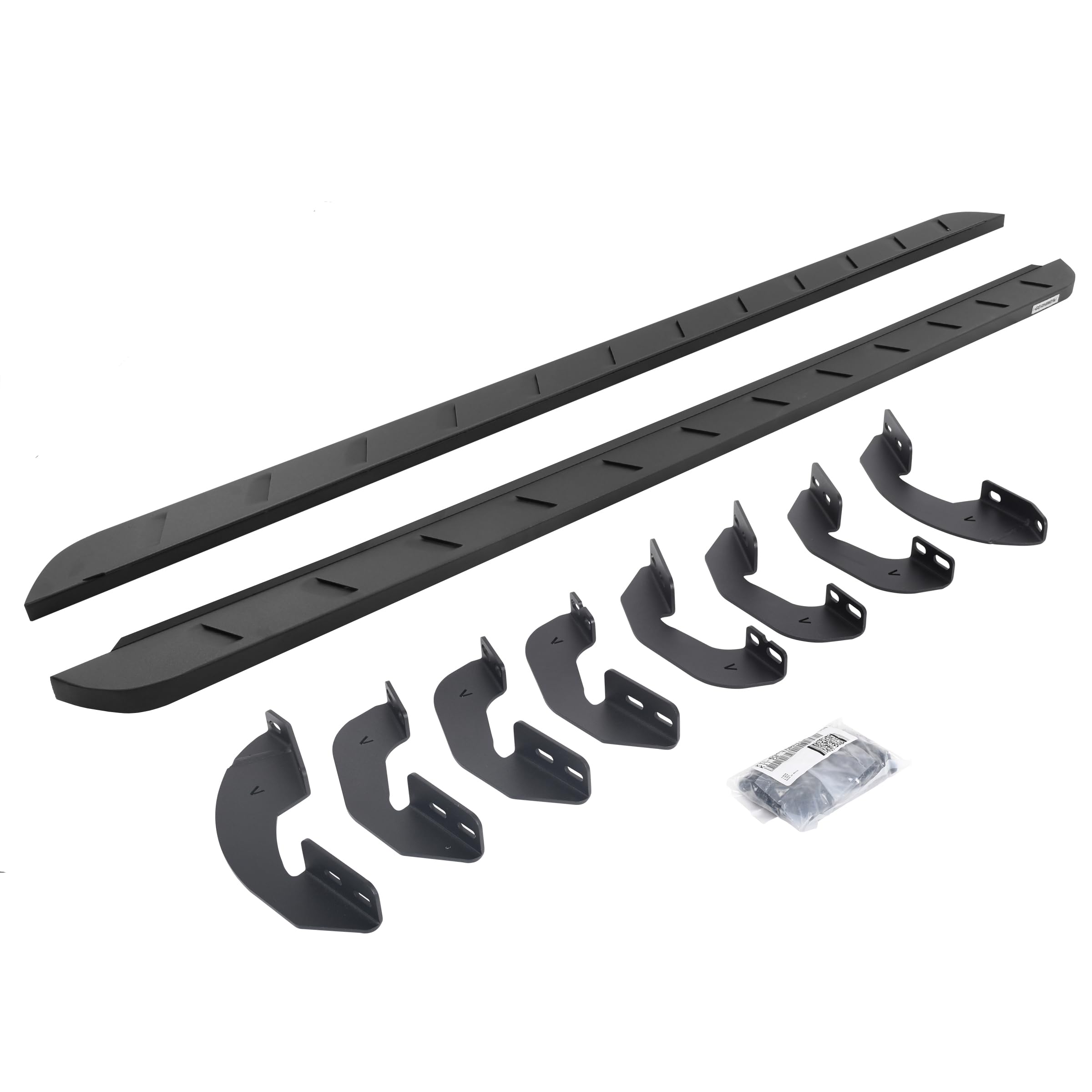 Go Rhino 63441580Spc Rb10 Slim Line Running Boards With Mounting Brackets Kit - Double Cab For Toyota 07-21 Tundra (Extended Cab Pickup)