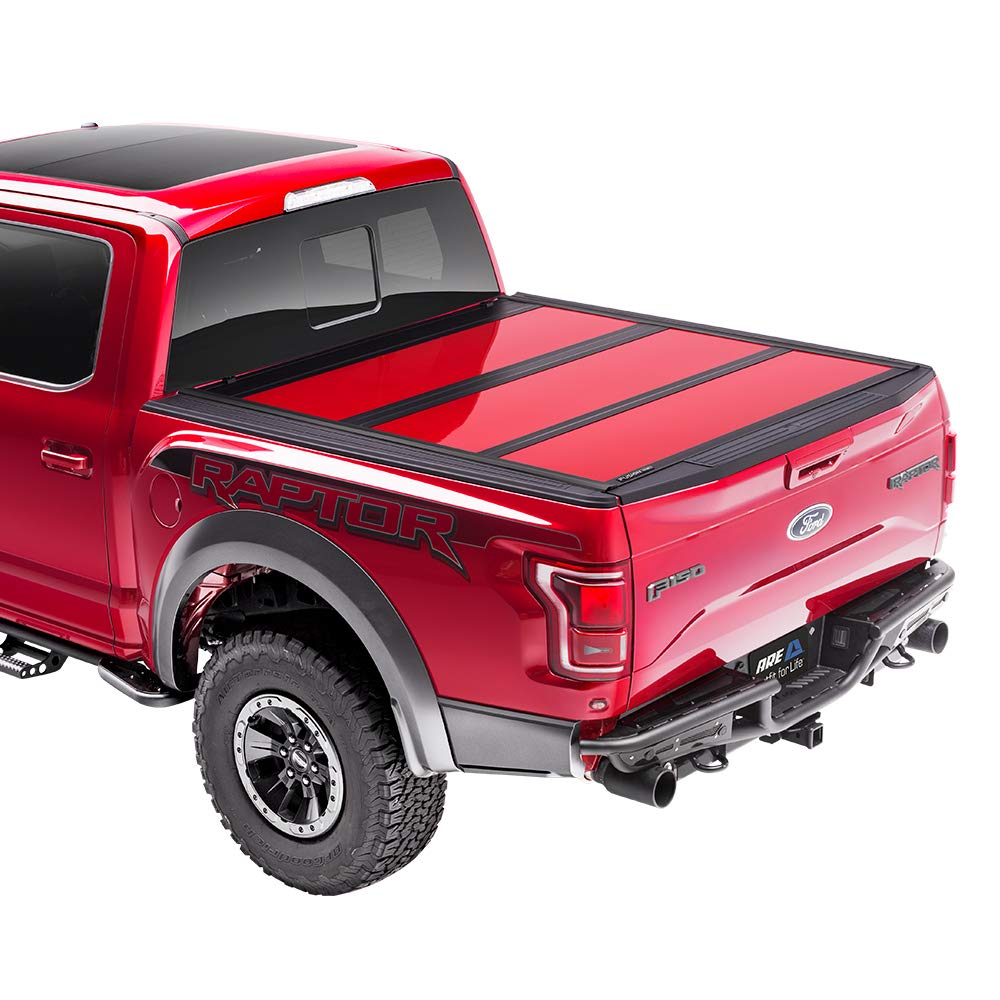 A.R.E. Fusion Painted Hard Fold Truck Bed Tonneau Cover | Ar22019L-Yz | Fits 2015-2020 Ford F-150 5' 6' Bed (67.1'), Paint Code: Yz/Z1 Oxford White