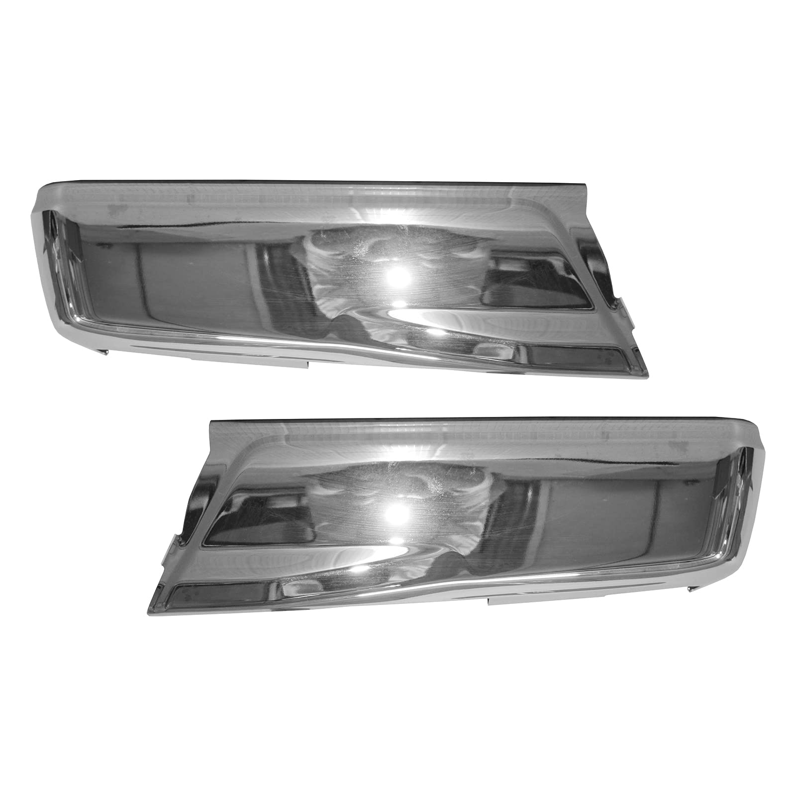Mbi Auto - Chrome Steel, Left & Right Rear Bumper Ends (2 Piece Set) For 2015-2020 Ford F150 Pickup 15-20, Fo1102380