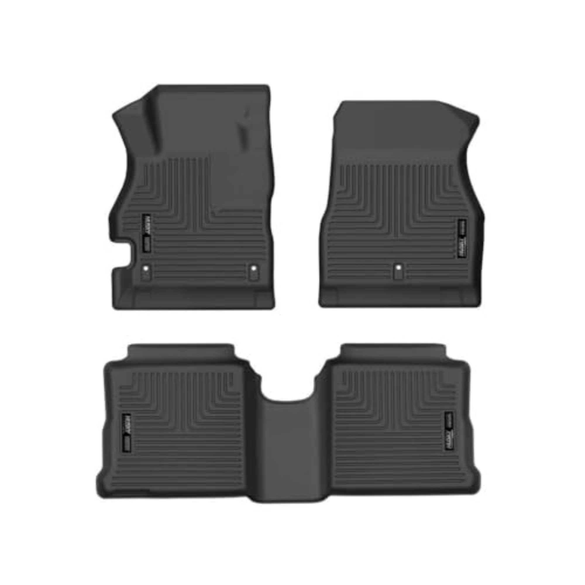 Husky Liners Weatherbeater Floor Mats | Fits 2020-2024 Nissan Versa | Front & 2Nd Row, 3-Pc Black - 95041