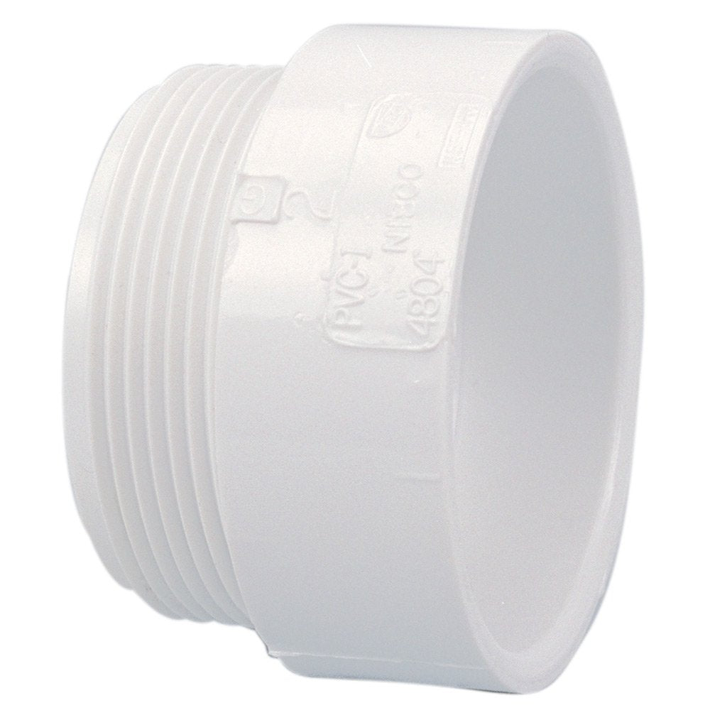 Nibco C4804 2 Hxmipt Male Adapter Pvc, White, 2' (C48042), 1 Count (Pack Of 1)