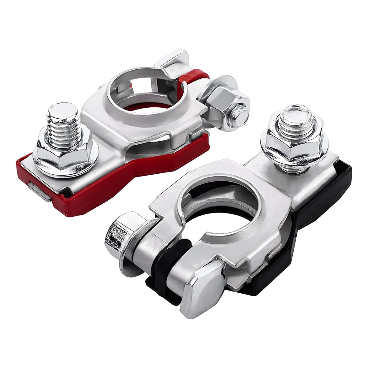 Battery Terminals For Nissan, Positive And Negative 1 Pair, Top Post Batteries Connectors With Plastic Bottoms, Automotive Accessories Universal For Nissan 243407F000 243407F001