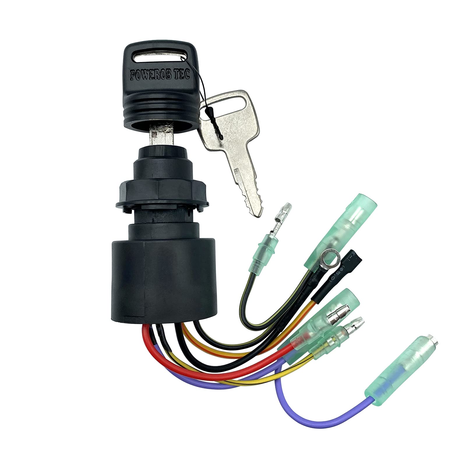 SKARUMMER Boat Ignition Switch Replacement for Mercury Mariner Outboard Motor – 3 Position, 6 Wire Connectors, Includes 2 Keys