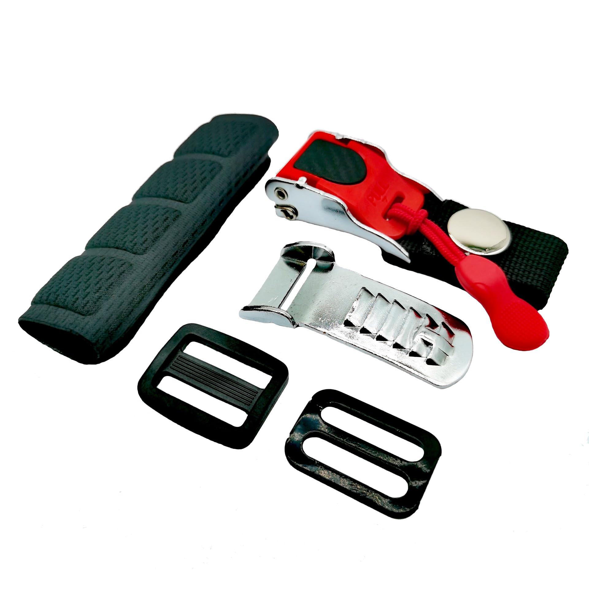 Zyrelynx Helmet Quick Release Buckle Kit, Metal Helmet Chin Strap Adapter, Install Without Removing Double D-Ring Strap Snap, Compatible With Half, 3/4, Full Face Helmet, Silver, 1 Pack