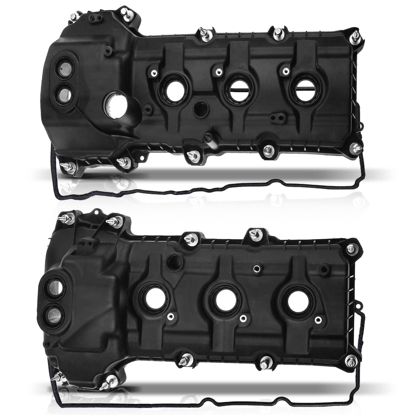 A-Premium Left Right Engine Valve Cover Kit Compatible With Ford Explorer 2011-2019, F-150 2011-2012, Mustang Edge Taurus, 3.5L 3.7L Naturally Aspirated Engine, With Gasket Bolt, Br3Z6582R Br3Z6582G