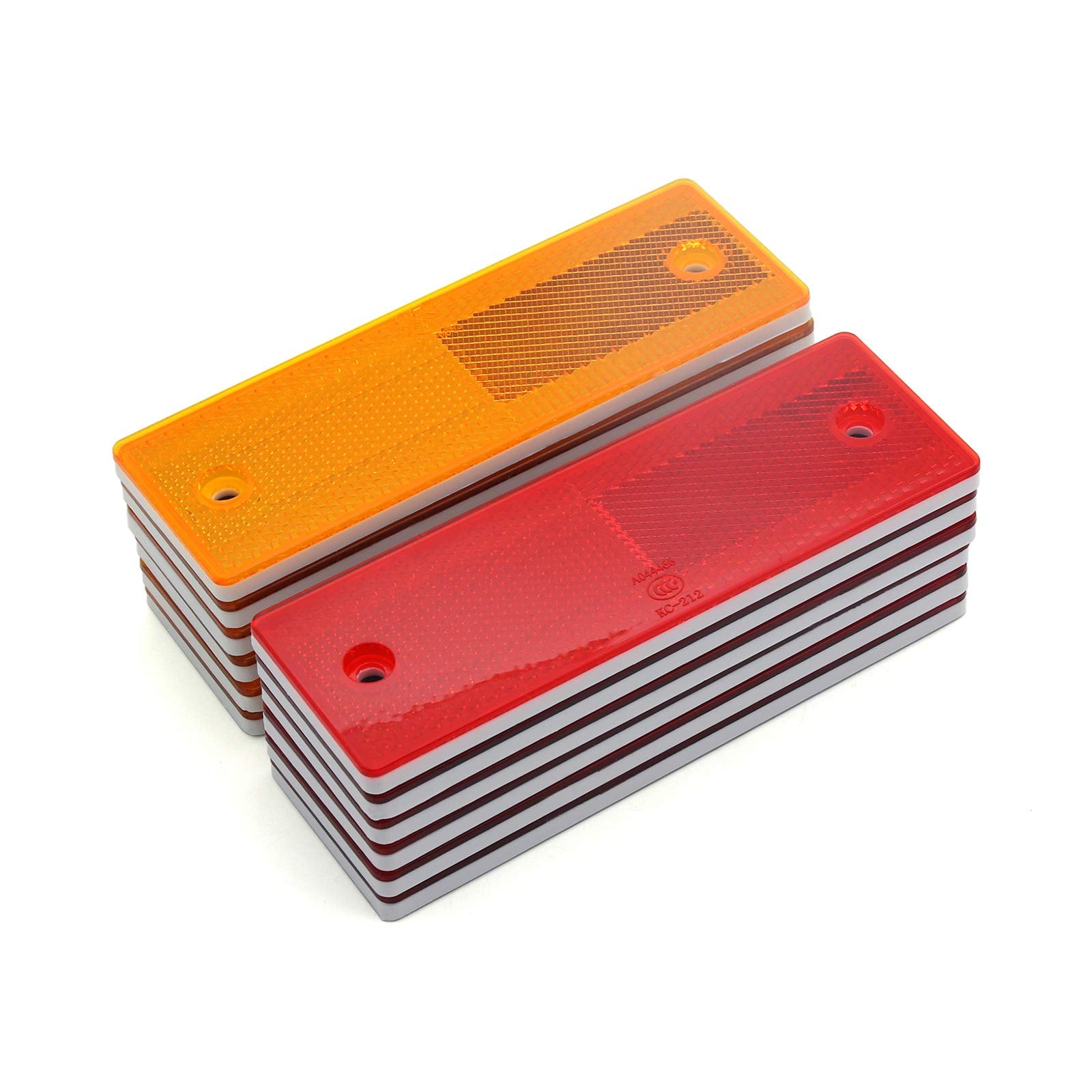 Mfc Pro 6' Rectangular Stick-On/Screw Mount Reflectors (Kit 3/Yellow+Red)