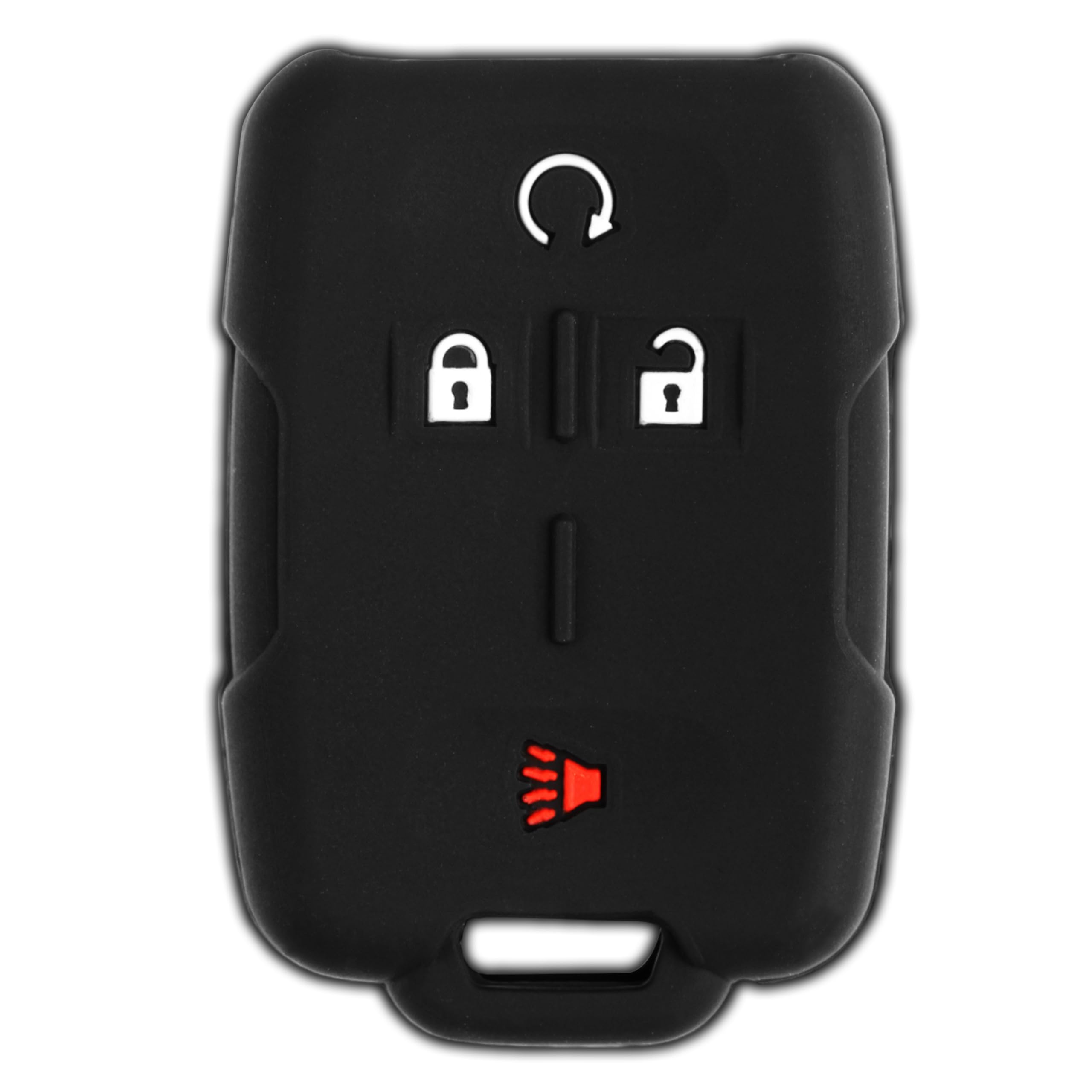 Keylessoption Key Fob Cover Replacement For 2014 2015 2016 2017 2018 Chevrolet Chevy Silverado Colorado Gmc Sierra Canyon Remote Silicone, 4-Button M3N-32337100
