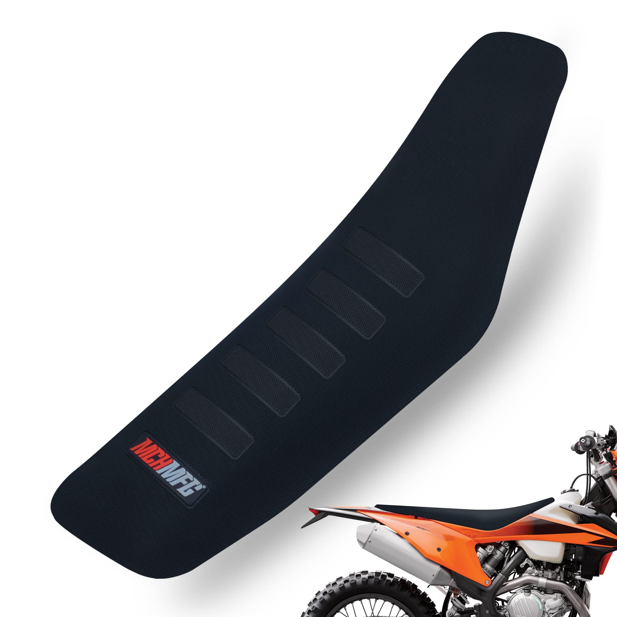 Mchmfg Universal Gripper Soft Seat Cover For All Bike Dirt Motorcycle Mx Cross Enduro (Black)