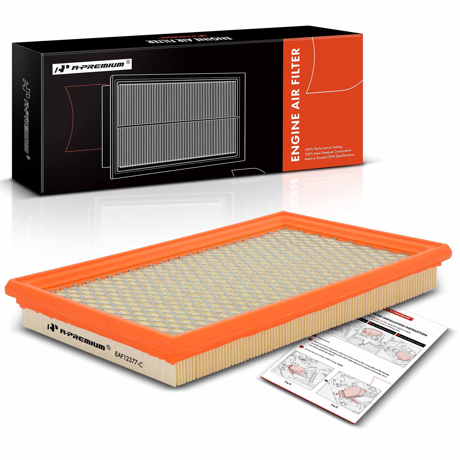 A-Premium Engine Air Filter Compatible With Infiniti, Nissan, Saab & Subaru - 350Z, Altima, Frontier, Maxima, Murano, Pathfinder, Quest, Sentra, Xterra, Fx35, G20, Jx35, M30, Forester, Impreza, Legacy