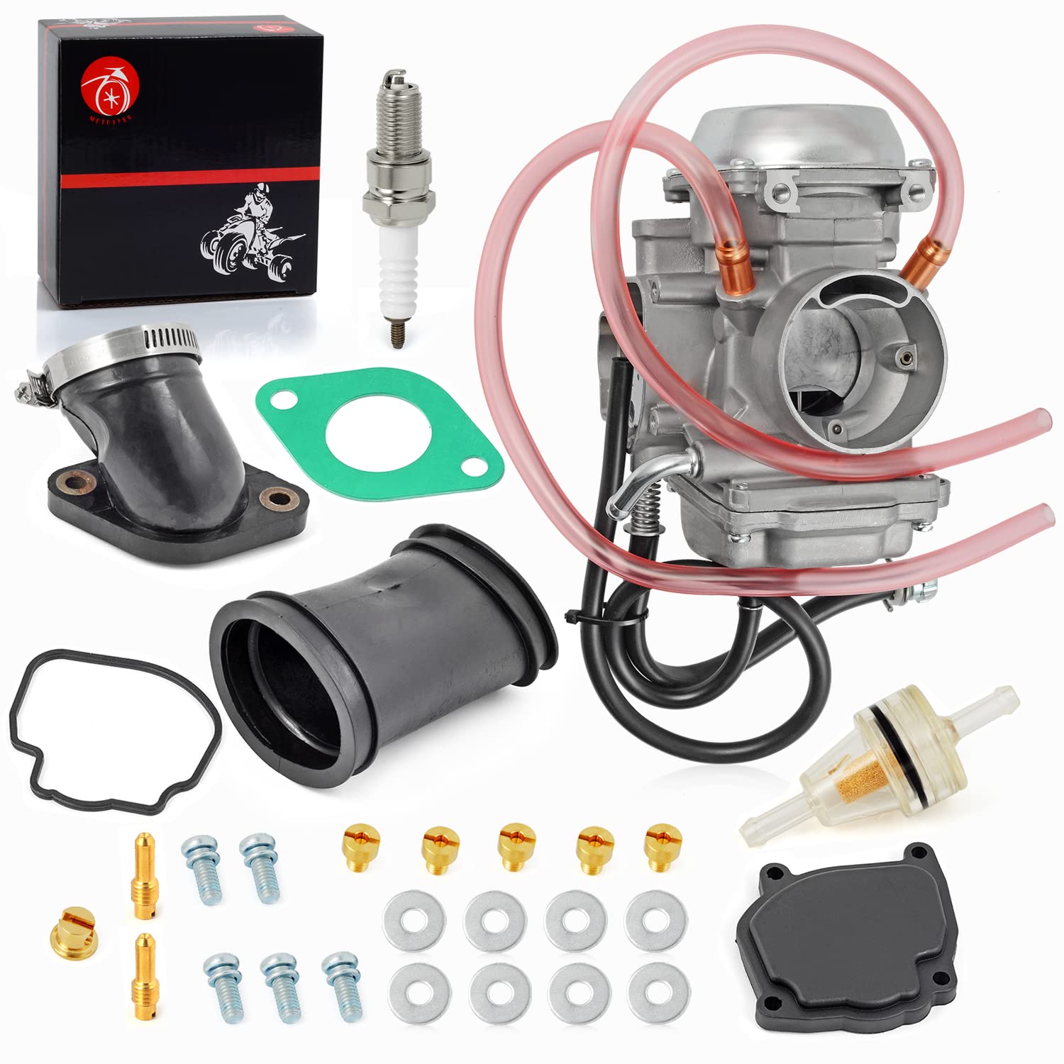 Moto1988 Carburetor Carb & Intake Manifold Boot For Arctic Cat 250 1999 2000 2001 For Arctic Cat 300 1998 1999 2000 Carb