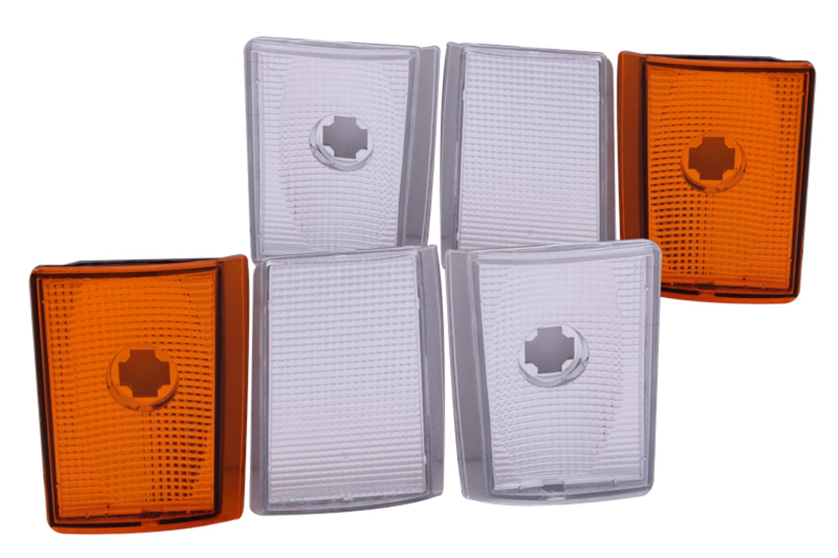 Anzo Usa 521031 Chevrolet Clear 6 Pieces With Amber Reflectors Cornering Light Assembly - (Sold In Pairs)