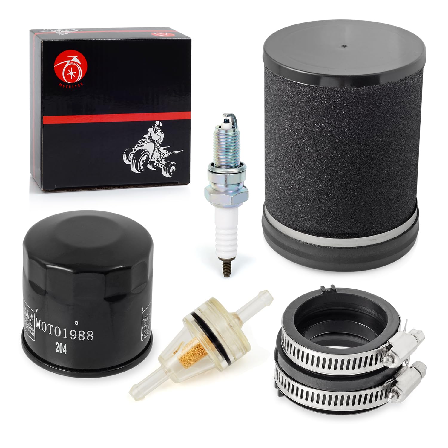 Air Filter Fuel Oil Filter Spark Plug Intake Manifold For Kawasaki Prairie 360 Kvf360 2003-2013 11013-1292 16065-1379