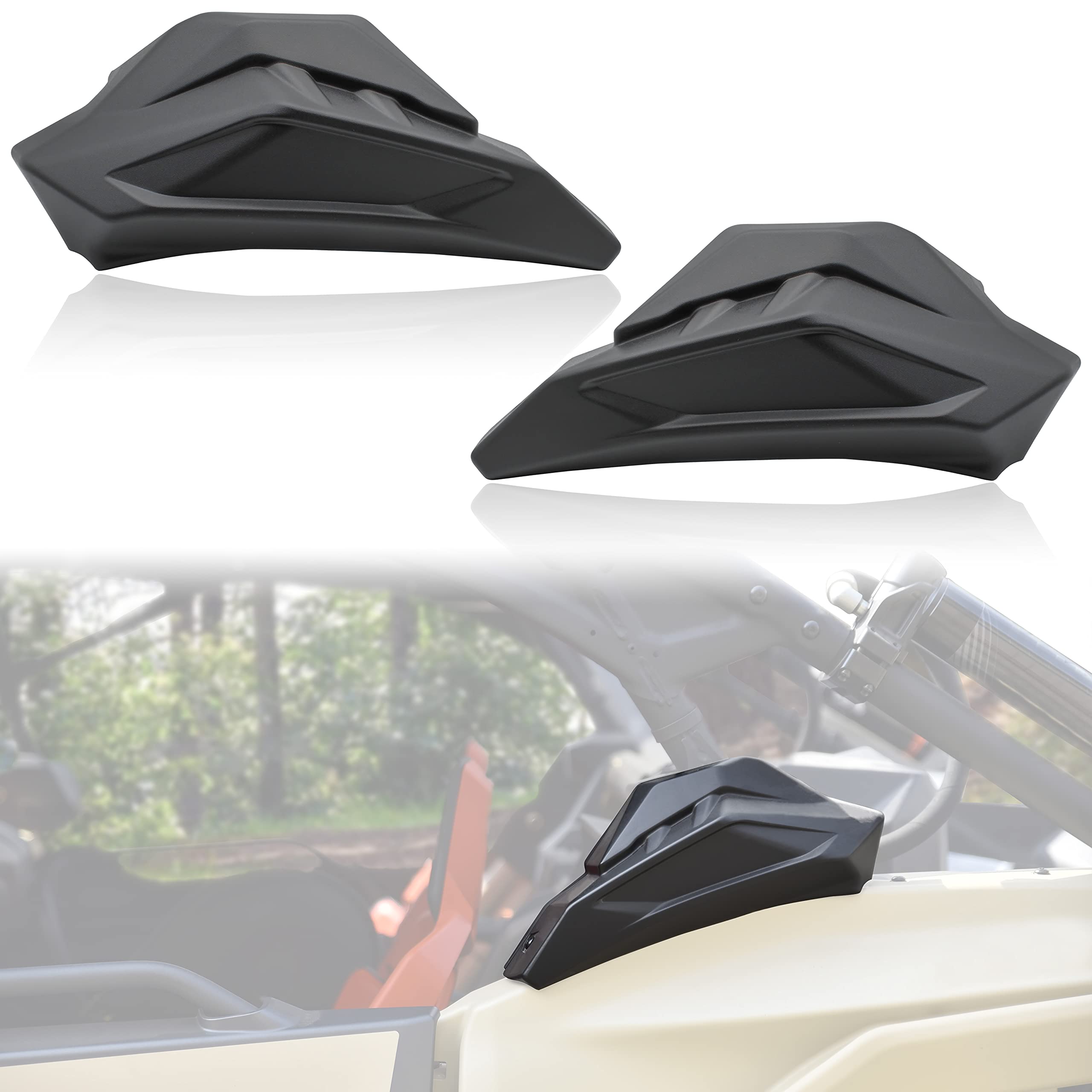 Sautvs Rear Cage Trim Plastic Cover For Maverick X3, C Pillar Protection Shield Guard Plate For Can Am Maverick X3 / X3 Max 2017-2024 Accessories (2Pcs, Replace #705010335, 705010336)