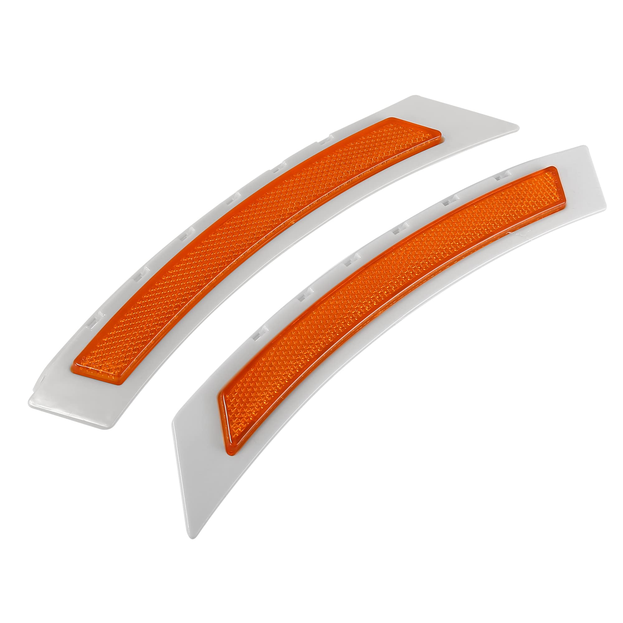 X Autohaux Pair Front Bumper Reflector Side Marker 63147185743 63147185744 For Bmw 5 Series 535I 550I 2008-2010 Replace Original Reflector Yellow