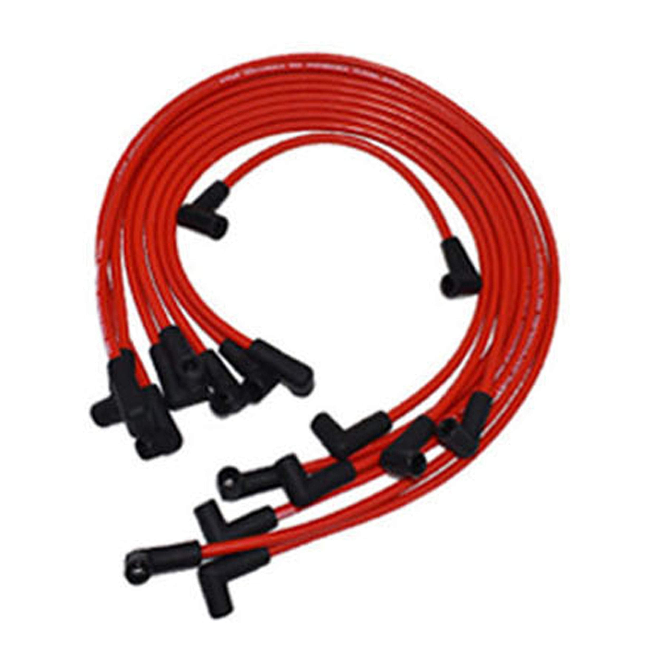 A-Team Performance Red 8.0mm Silicone Spark Plug Wires Set for Chevy GMC V6 V8 4.3L 5.0L 5.7L TBI EFI Automotive