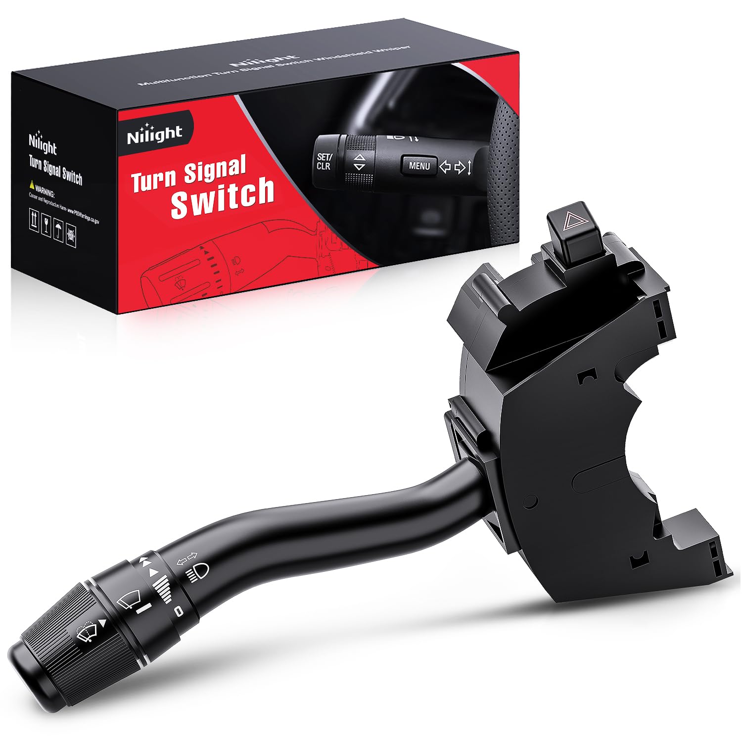 Nilight Turn Signal Switch Compatible With Ford 1999 2000 2001 2002 2003 2004 F150 F-150 F-250 F-350 F-450 F-550 Super Duty F650 F750 Lincoln Blackwood Windshield Wiper Combination