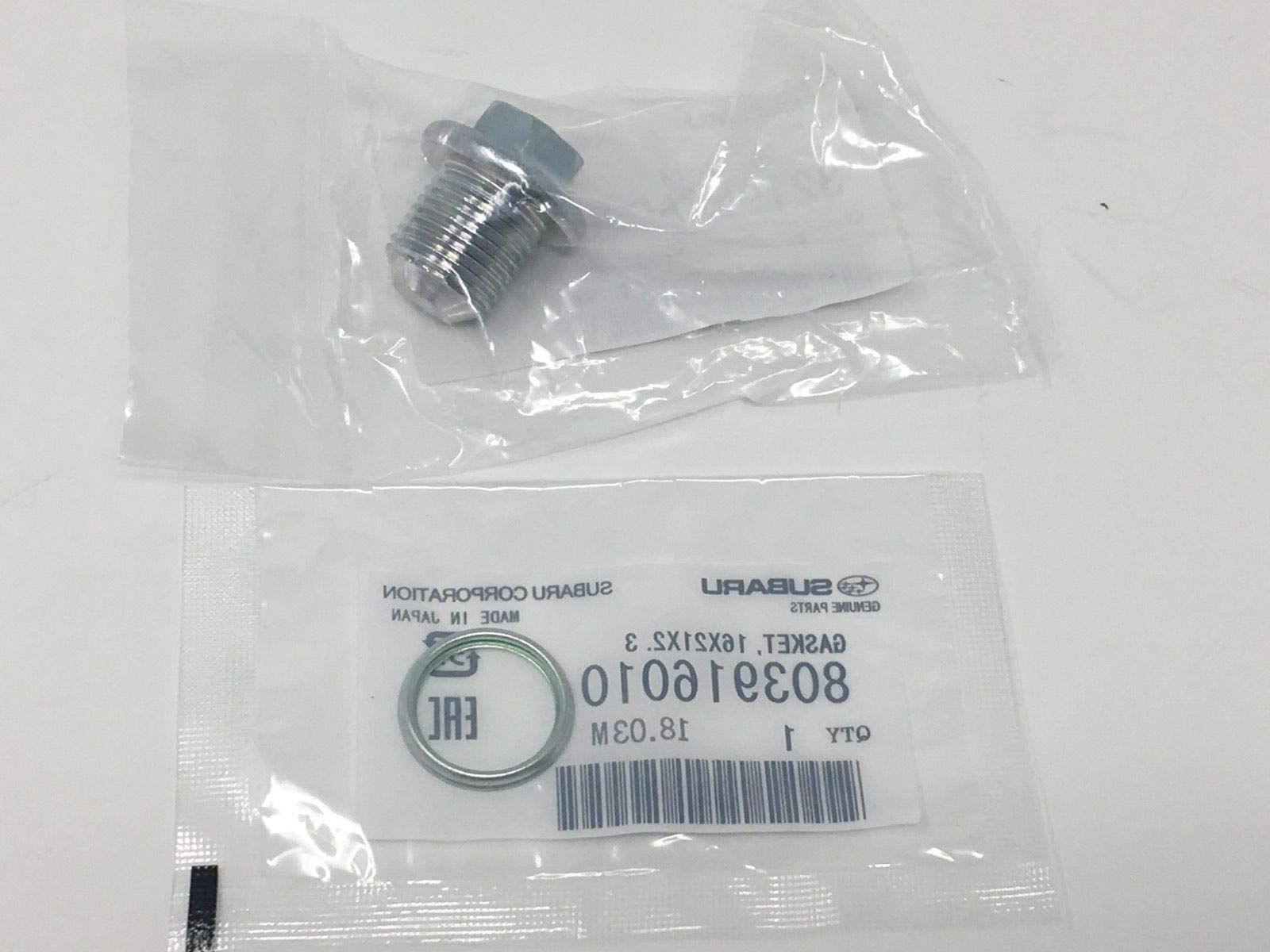 Subaru 2011-2025 Subaru Oil Drain Plug & Crush Washer Gasket 32195Aa021 & 803916010 Genuine Oem