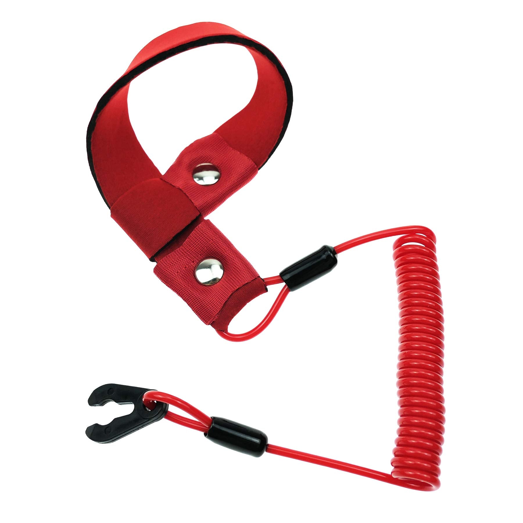 Nahntaipy Red Start Stop Kill Safety Lanyard for Yamaha Jet Ski, WaveRunner, WaveVenture, FX140 - Emergency Flameout Rope Replacement