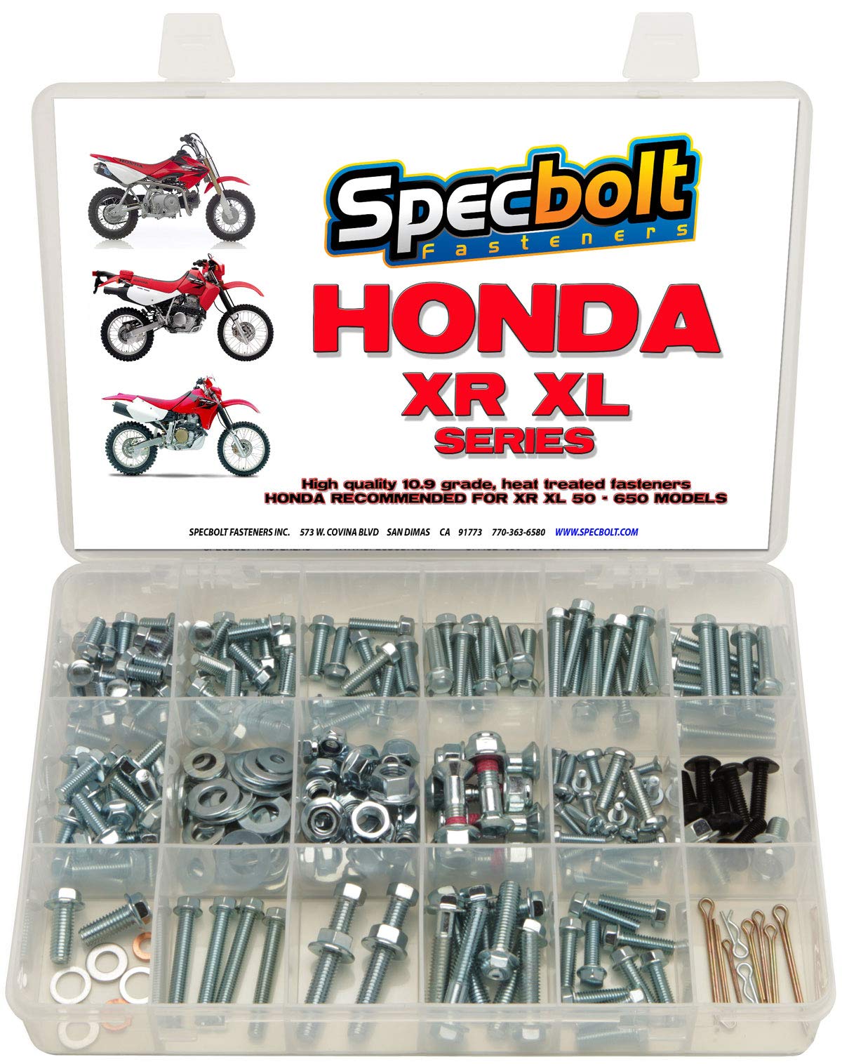 250Pc Specbolt Fasteners Brand Bolt Kit Fits: Xr50 Xr80 Xr100 Xr185 Xr200 Xr250 Xr400 Xr500 Xr600 Xr650 And Xr Xl Models 50 80 100 185 200 250 400 500 600 650
