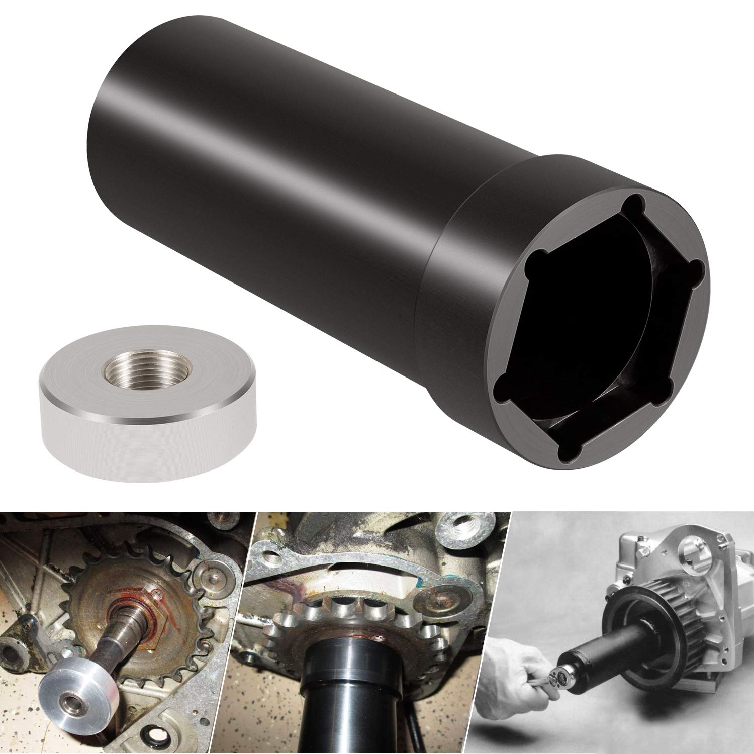 Mainshaft Sprocket Wrench For 1936-2006 Harley-Davidson Big Twins Engine & Twin Cam, 1 7/8 Inch Main Shaft Pulley Socket Tool