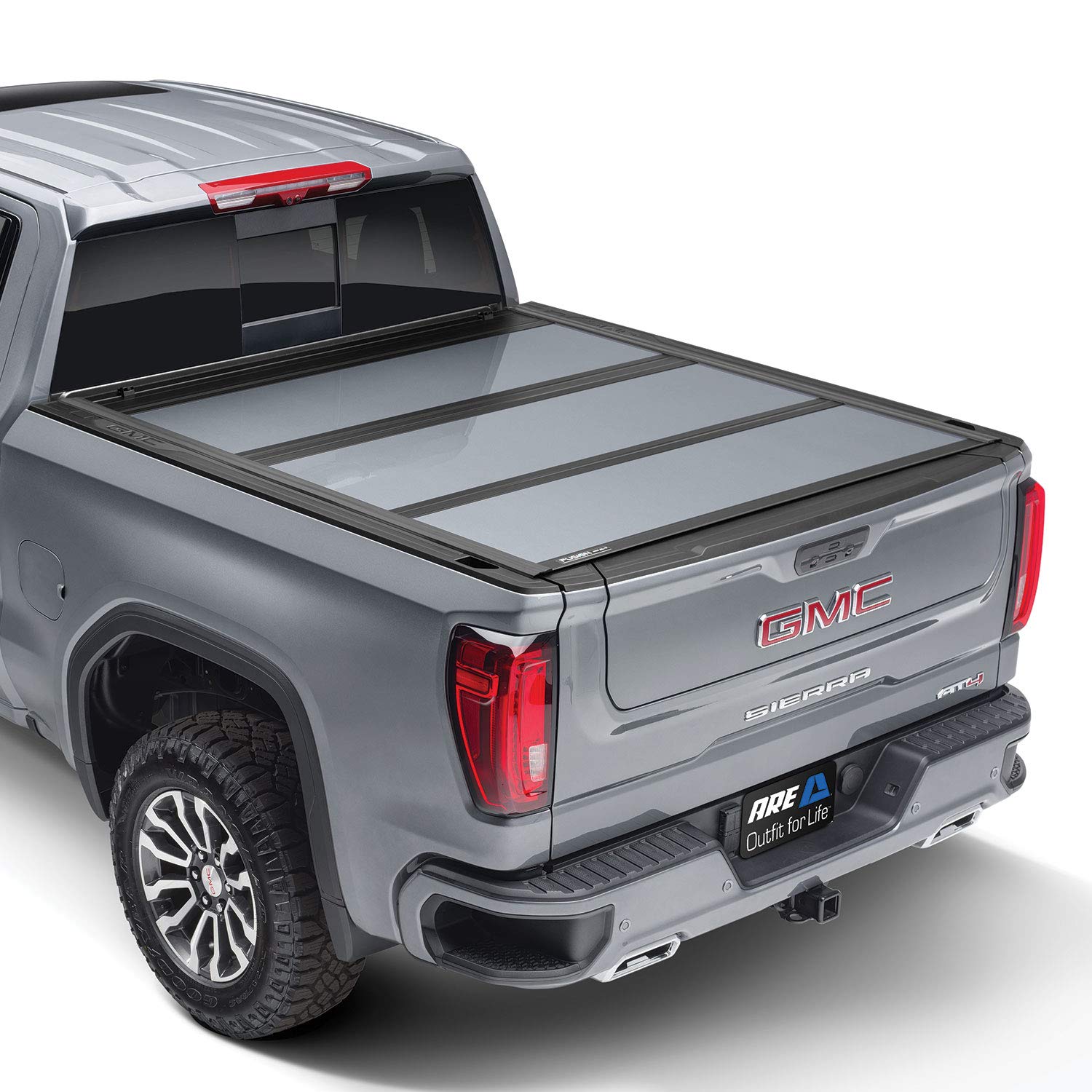 A.R.E. Fusion Painted Hard Fold Truck Bed Tonneau Cover | Ar12018L-Gpj | Fits 2014 - 2019 Chevy/Gmc Silverado/Sierra (Does Not Fit Dually) 5' 8' Bed (69.3' ), Paint Code: Gpj Glory Red