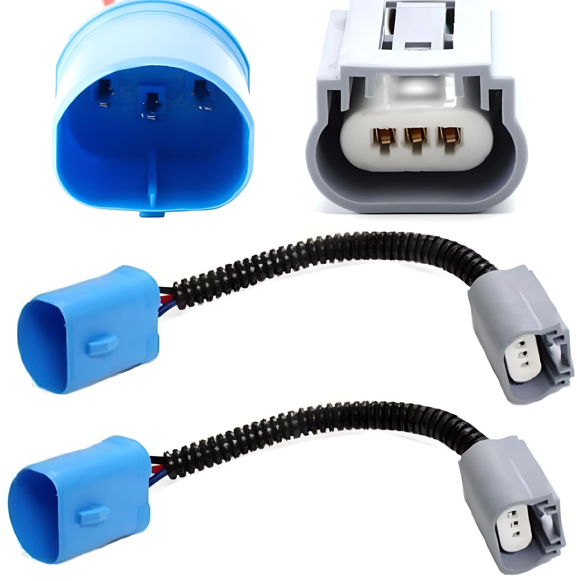 (2) Ijdmtoy 9004 9007 Hb5 To H13 9008 Pigtail Wire Wiring Harness Adapters Compatible With 9007/H13 Headlight Conversion Retrofit