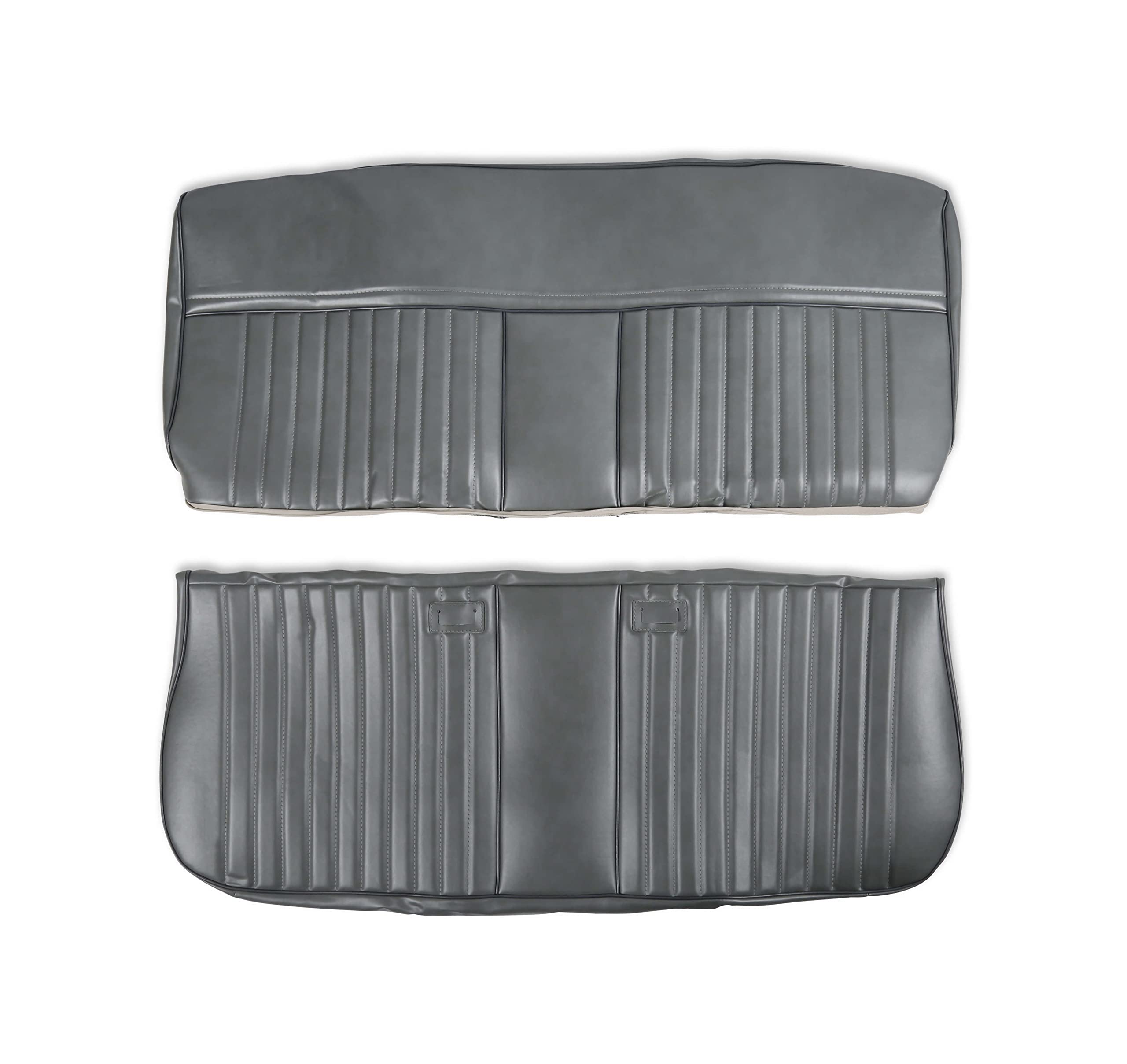 Brothers Trucks 05-319 Seat Upholstery Kit - Deluxe Pleat Vinyl - Grey