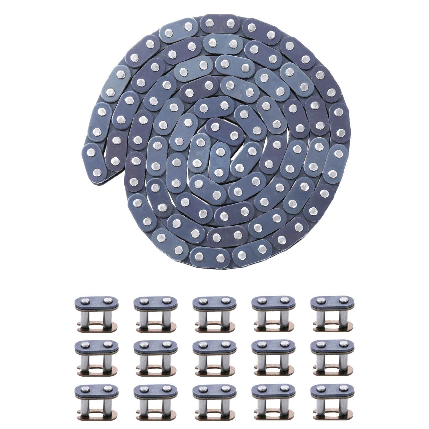 Kamier T8F Drive Chain 134 Links Heavy Duty For 49Cc 50Cc 2-Stroke Gb Syx Moto Holeshot Metotec Xtreme X-Pro Ssr Coolster Kids Pit Dirt Bike 43Cc 47Cc Mini Atv Quad Super Pocket Rocket Bike Moto Parts