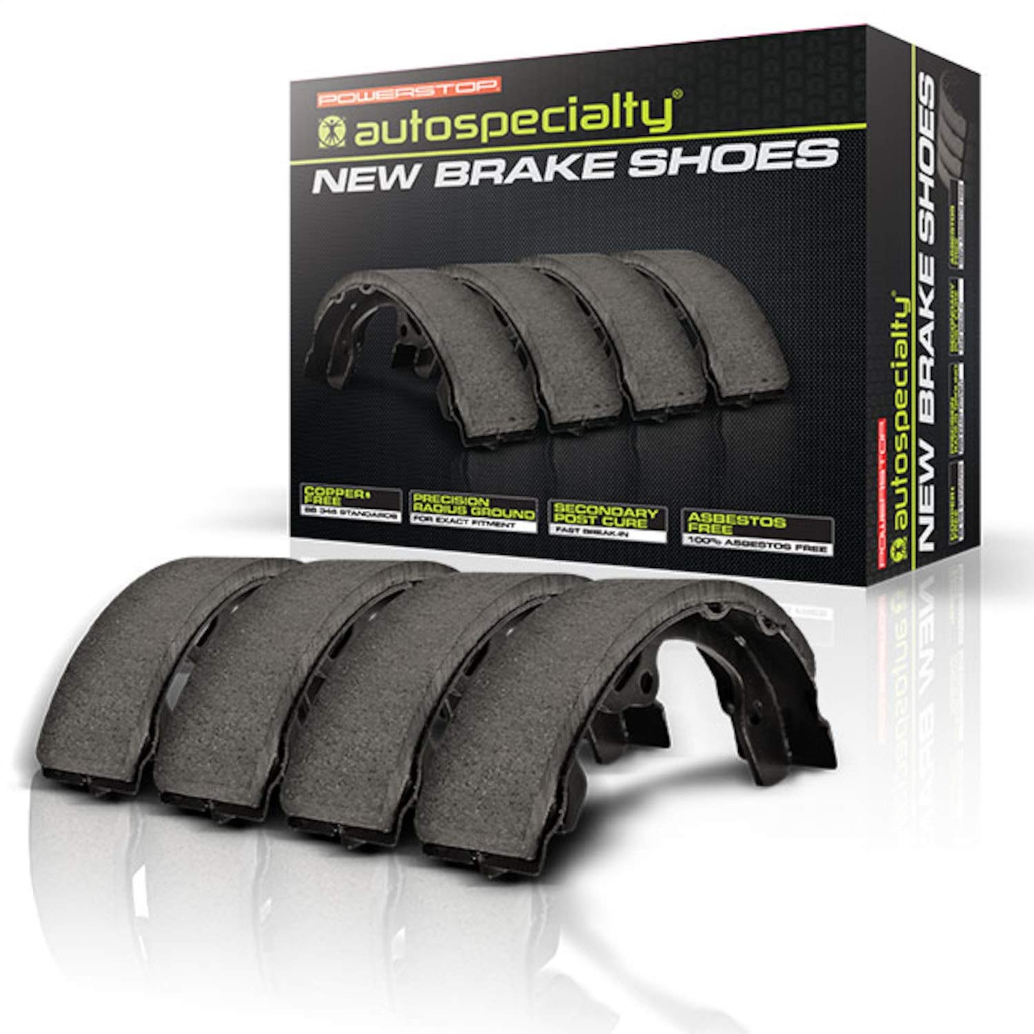 Power Stop B855 Rear Autospecialty Brake Shoes For 2005 2006 2007 2008 Chevy Silverado 1500 Sierra 1500 - 6 Lug [Application Specific]