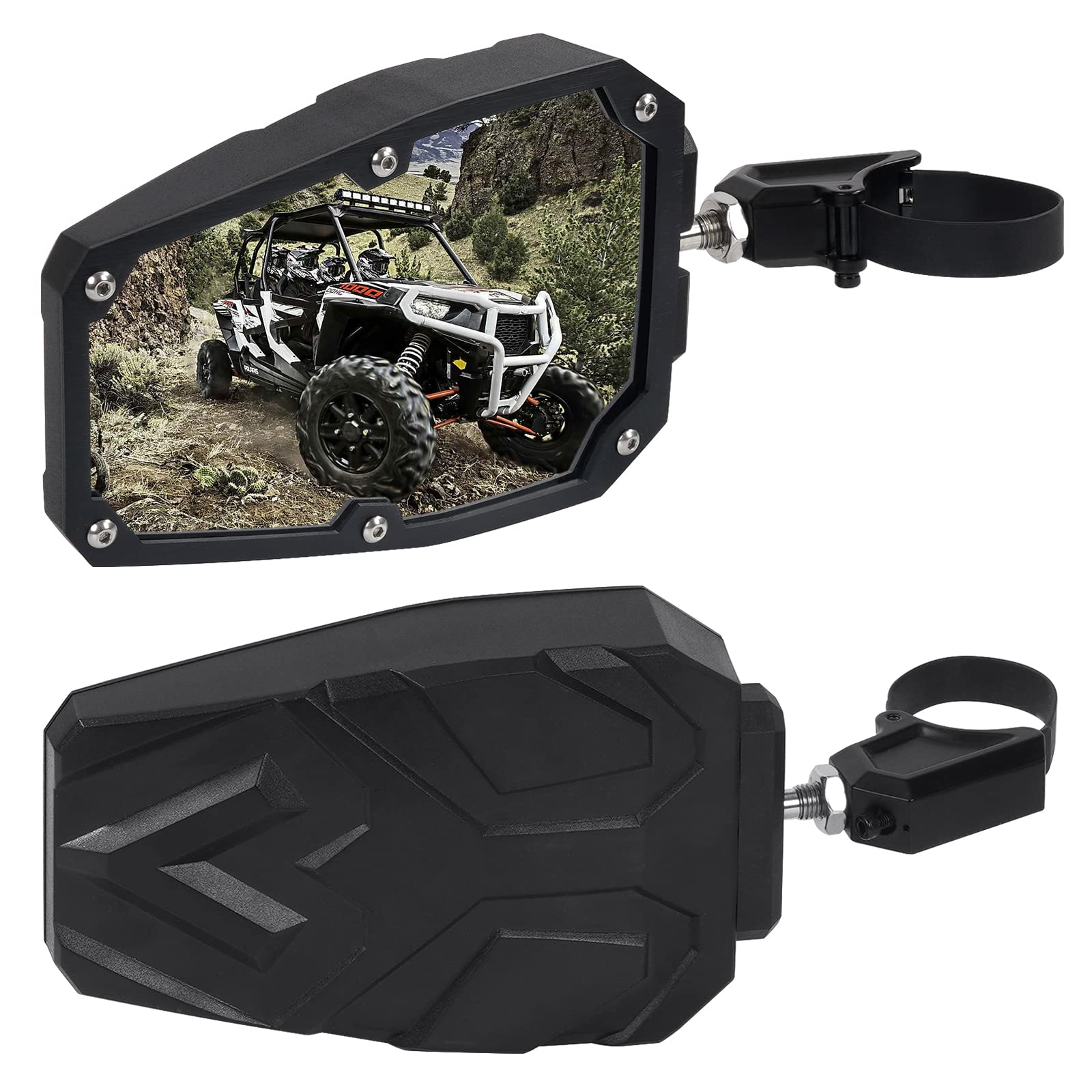 Esploratori Utv Side Mirrors For 1.65'-2' Roll Bar, Utv Rzr Mirrors Compatible With Polaris Rzr, Can Am Maverick X3, Kawasaki Teryx,Talon, Arctic Cat Wildcat, Gator,Cfmoto, Pioneer Rhino,Yamaha Yxz