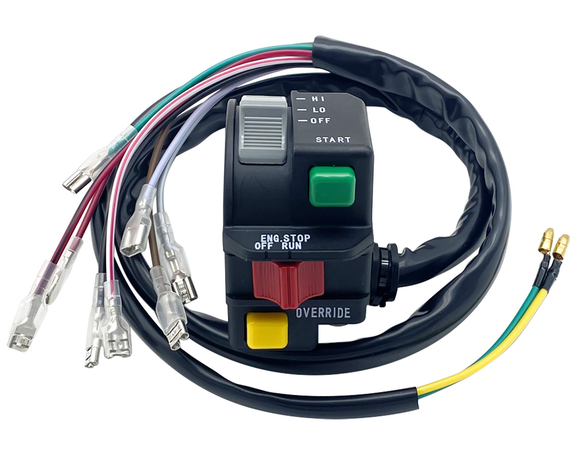 Left Handlebar Start Stop Override Headlight Switch For Polaris Atv 400L 6X6 Magnum 425 Scrambler 400 500 Sportsman 335 400 500 Trail Boss 250 Worker 335 Xplorer 300 400 500 Xpress 300 400 4110193