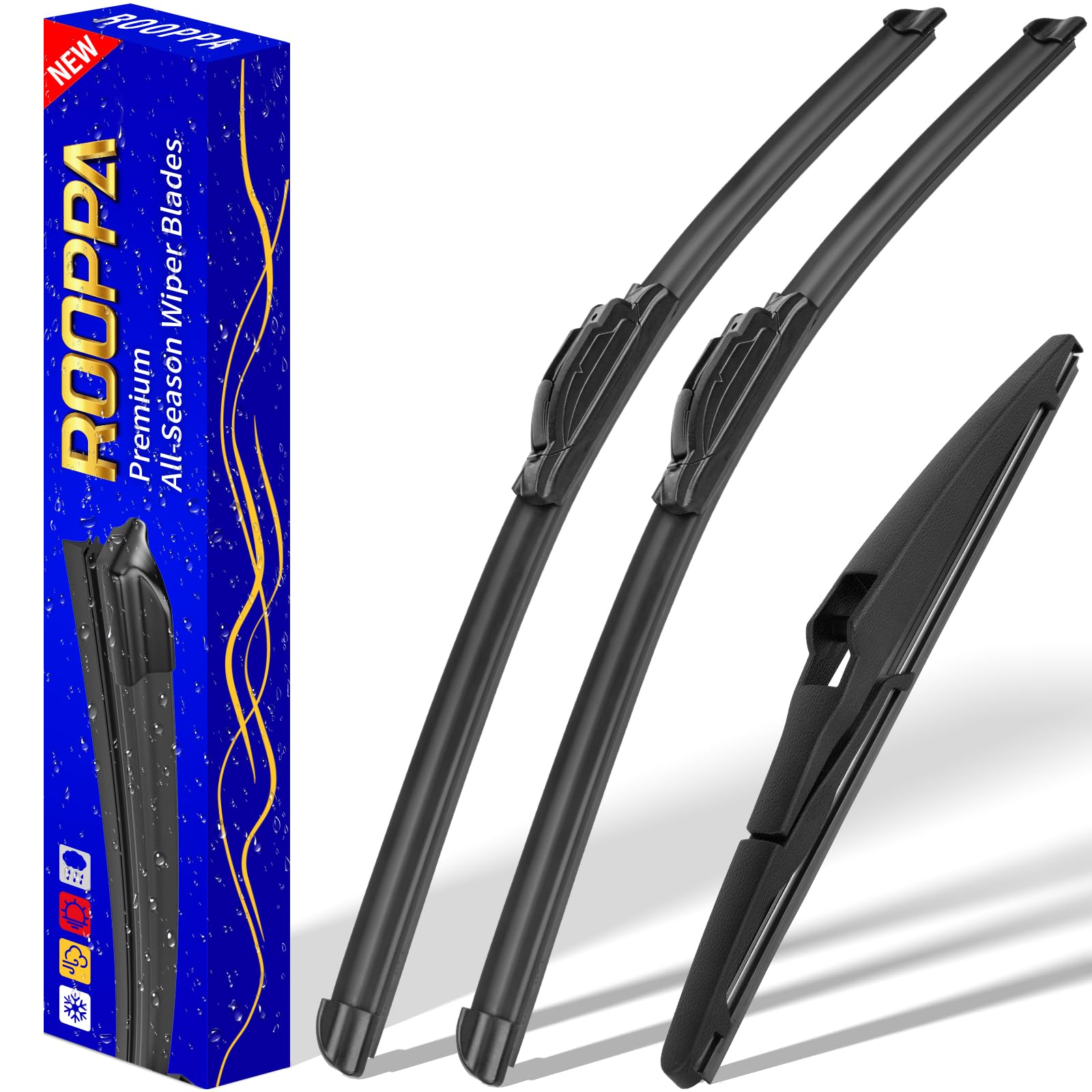 3 Wipers Replacement For 2013-2018 Toyota Rav4, Windshield Wiper Blades Original Equipment Replacement - 26'/16'/10' (Set Of 3) U/J Hook