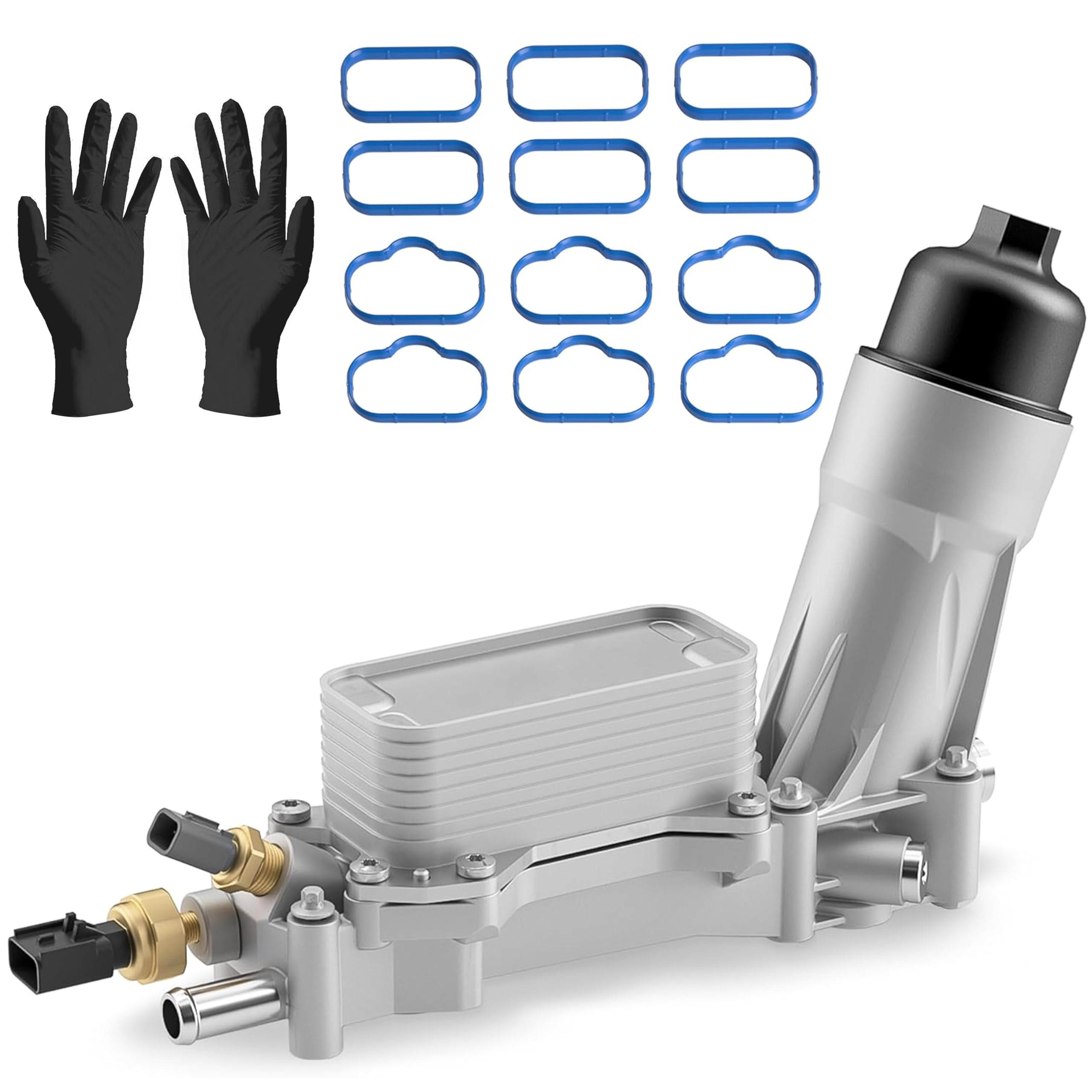 Gaoben 926-876 926-959 Upgraded Aluminum Engine Oil Filter Housing With Oil Cooler For 2011-2016 Chrysler 200 300 Dodge Charger Challenger Journey Caravan Durango Avenger, Wrangler, Ram Promaster 3.6L