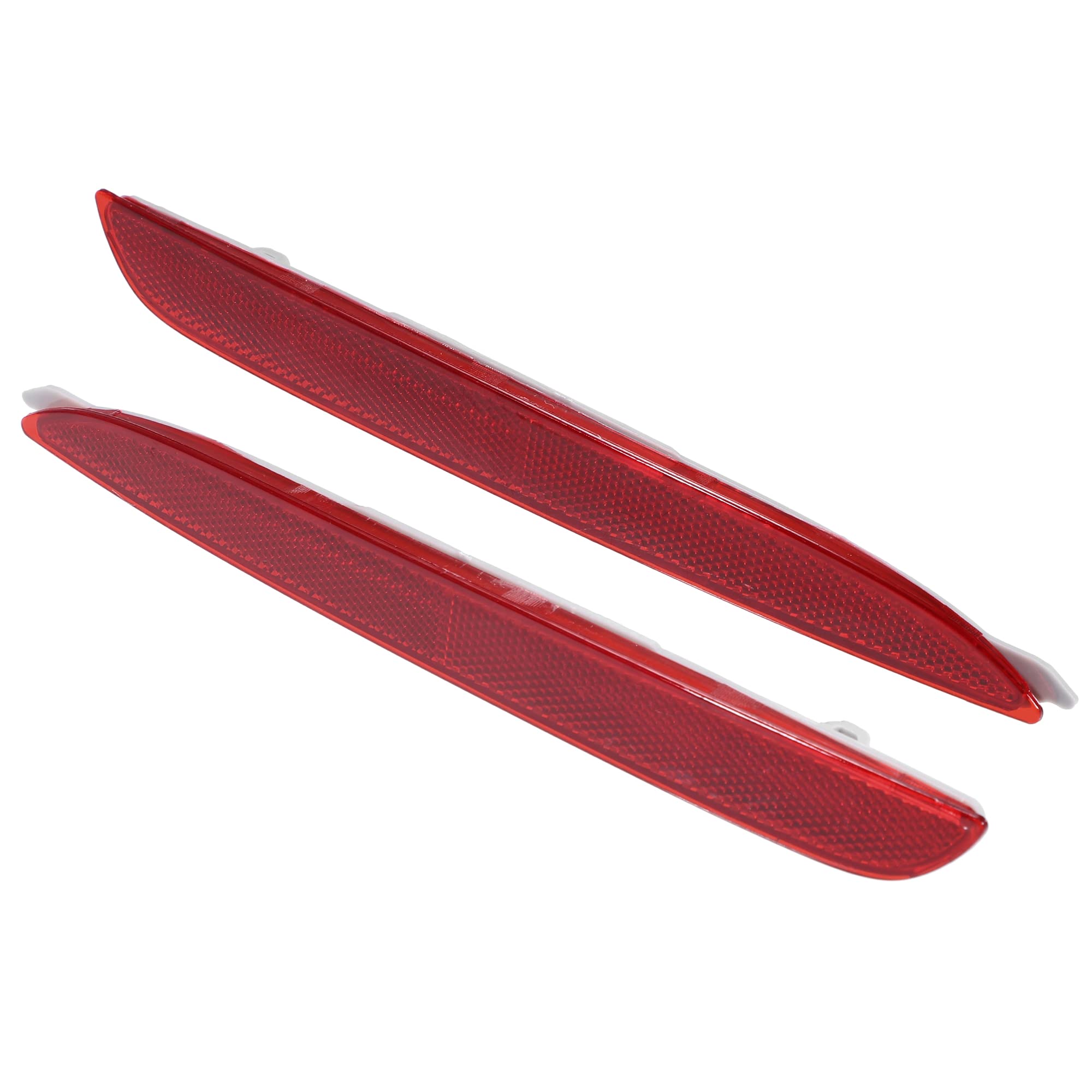 A Absopro Car Rear Left Right Bumper Reflector Bff4-51-5L0A Bff4-51-5M0A For Mazda 3 Bl 2009-2013 Plastic Red (Set Of 2)