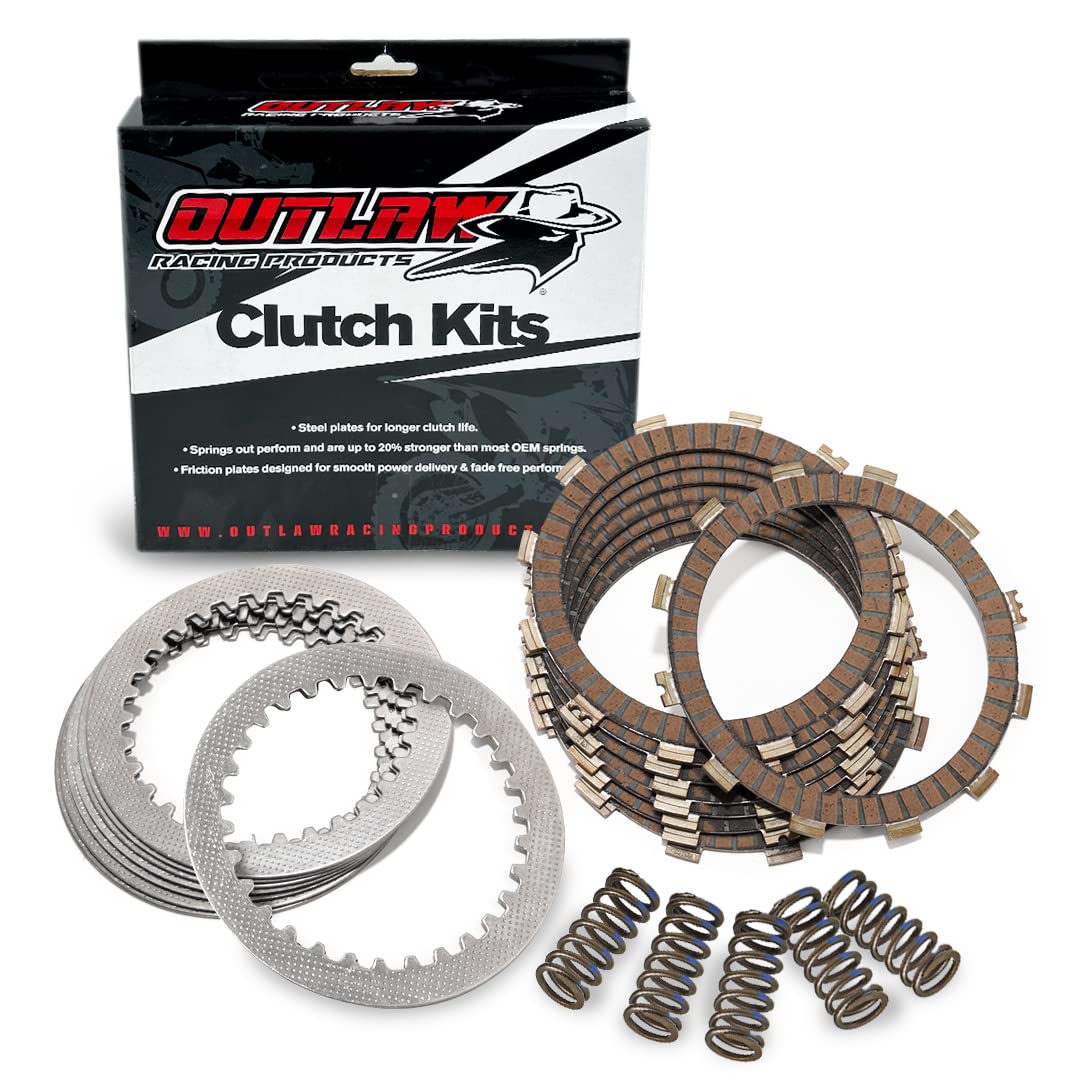 Outlaw Racing Orc154 Complete Clutch Repair Rebuild Kit - Includes Springs Steel & Fiber Plates - Compatible With Ktm 250 Exc 250 Exc 4 Stroke 400 Exc 05