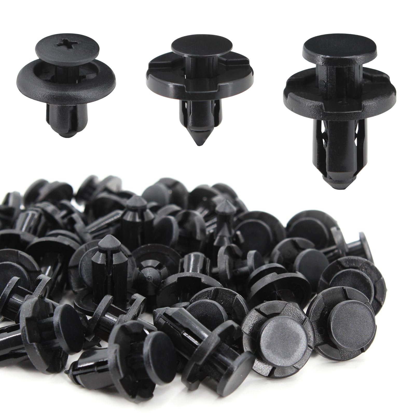 100Pc Nylon Fasteners For Subaru Clips Bumper Rivet Fender Liner Retainers Replace #90914-0007, 90913-0067, 90914-0051 Screws Kit Push Type