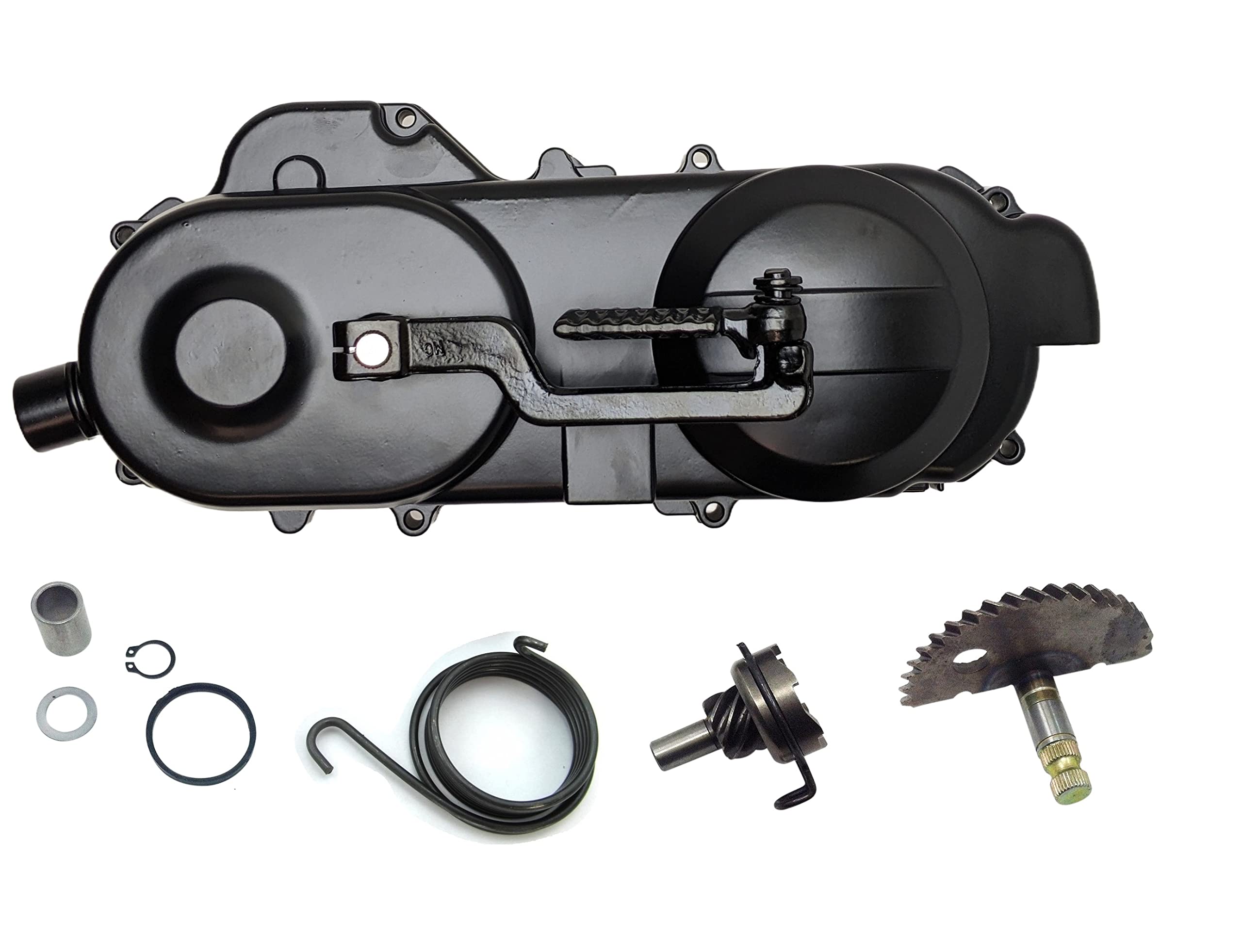 Redcap Complete 49Cc 50Cc Short Case Transmission Kick Start Drive Cover Crankcase Assembly With Internal Gears & Kick Start Lever For Gy6 139Qmb Chinese Scooter Mopeds Fits Taotao Roketa Jonway Honda