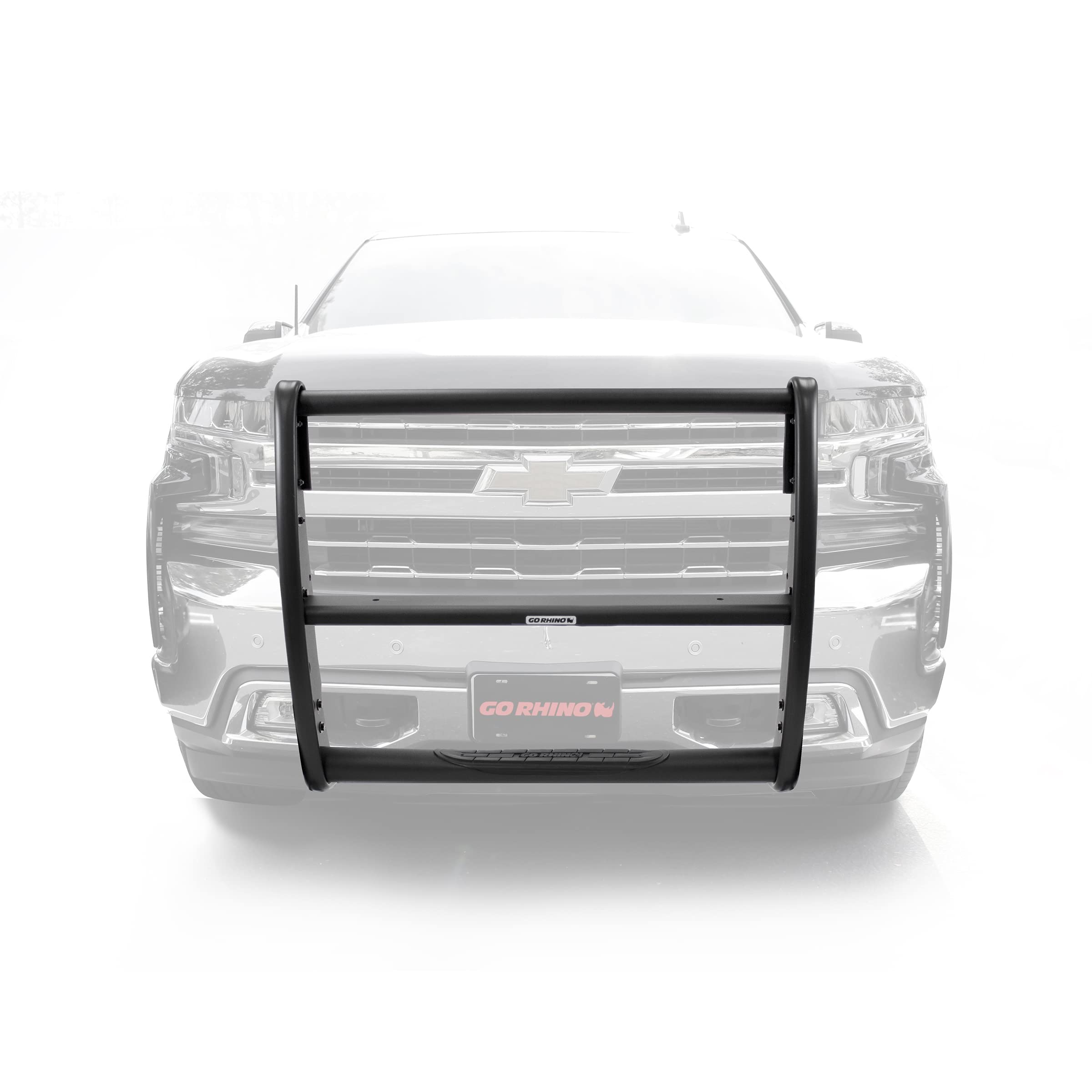 Go Rhino 3100 Series Center Grill Guard | Mild Steel, Textured Black | 3176T | Fits 2019 - 2021 Chevrolet Silverado 1500; 2022 Chevrolet Silverado 1500 Ltd All (Excludes Driver Alert Package)