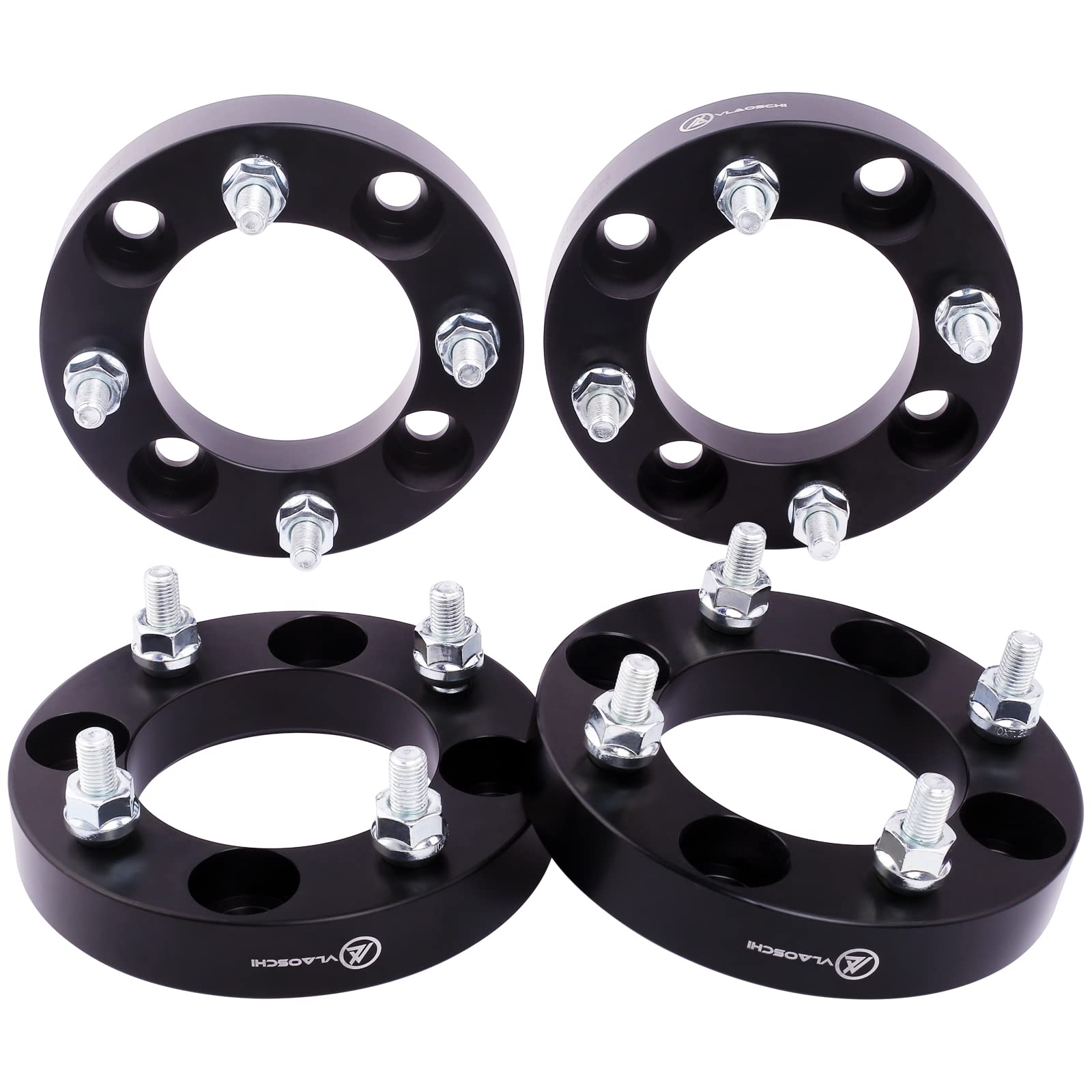 Vlaoschi Black Forged 4X110 To 4X137 Atv Wheel Adapters 1 Inch With 10X1.25 Studs Compatible With Honda Suzuki-Yamaha-Kawasaki 4 Lug For Foreman Rincon Rancher Kodiak Grizzly King Quad - Pack Of 4