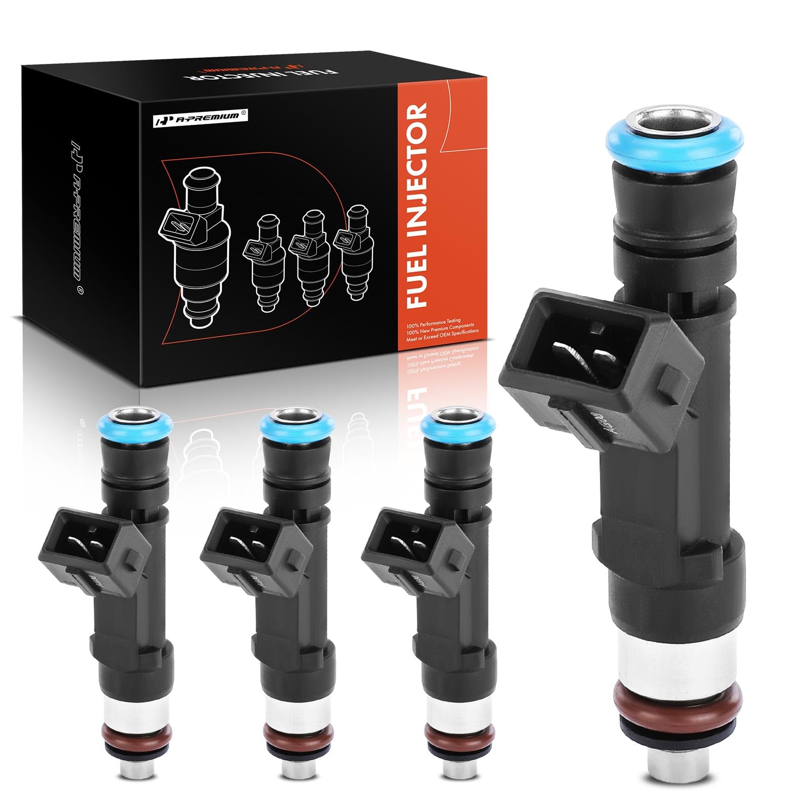 A-Premium Fuel Injectors Compatible With Chevrolet Cruze 2011-2015, Cruze Limited 2016, Sonic 2012-2016 2018, Trax 2013-2016 & Buick Encore 2013-2015 2017-2019, L4 1.6L, Set Of 4, Replace# 0280158205