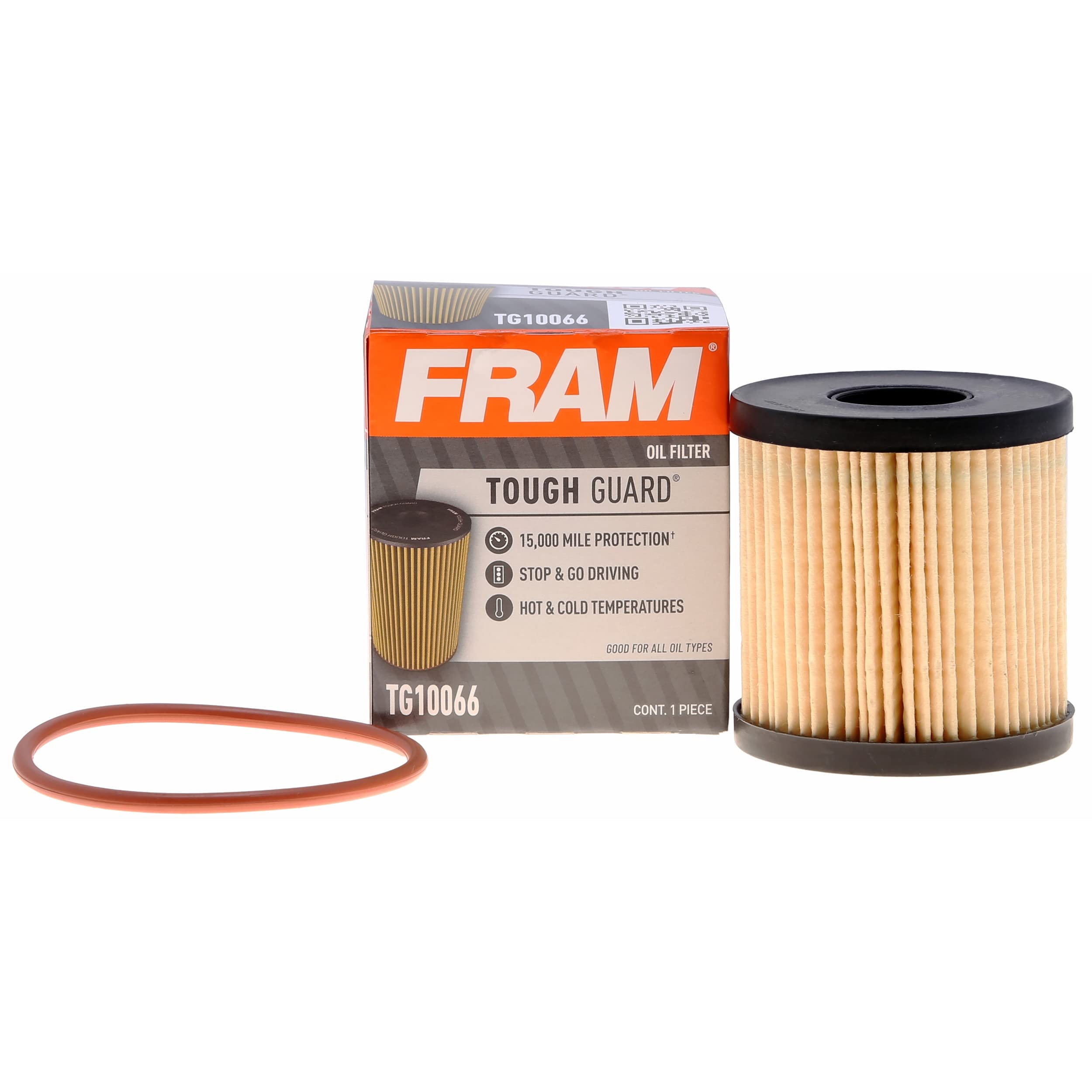 Fram Tough Guard Replacement Oil Filter Tg10066 With Suregrip, Designed For Interval Full-Flow Conventional And Synthetic Oil Changes Lasting Up To 15K Miles (Pack Of 1)