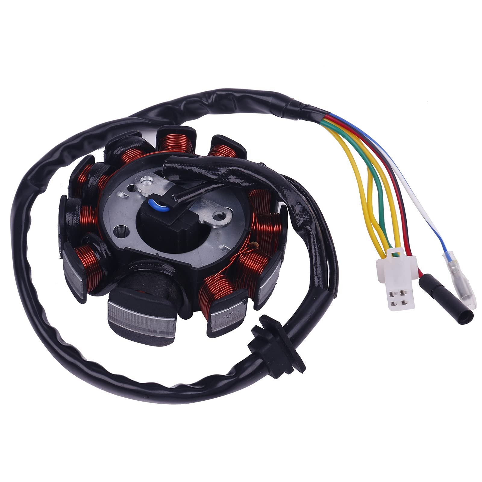 Glixal Atmt1-155-11 Gy6 125Cc 150Cc 180Cc 200Cc 11 Coil Magneto Alternator Stator For Chinese Scooter Moped Atv Go Kart Quads 152Qmi 157Qmj Engine