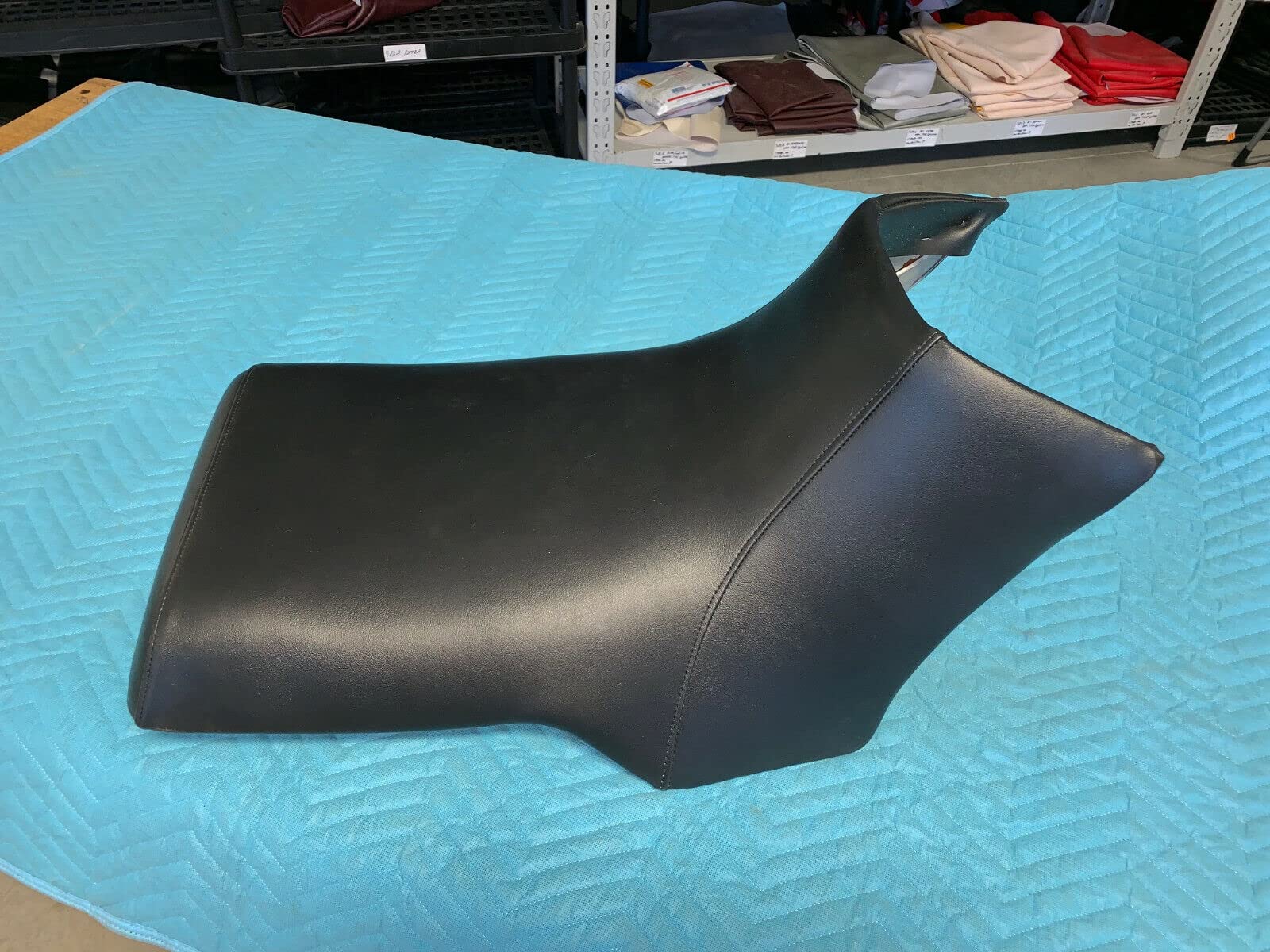 Seat Cover Black Vinyl Custom Fit For Yamaha Moto 4 225 250 285 350 350Er Motor Bike Vehicle_Seat_Cover