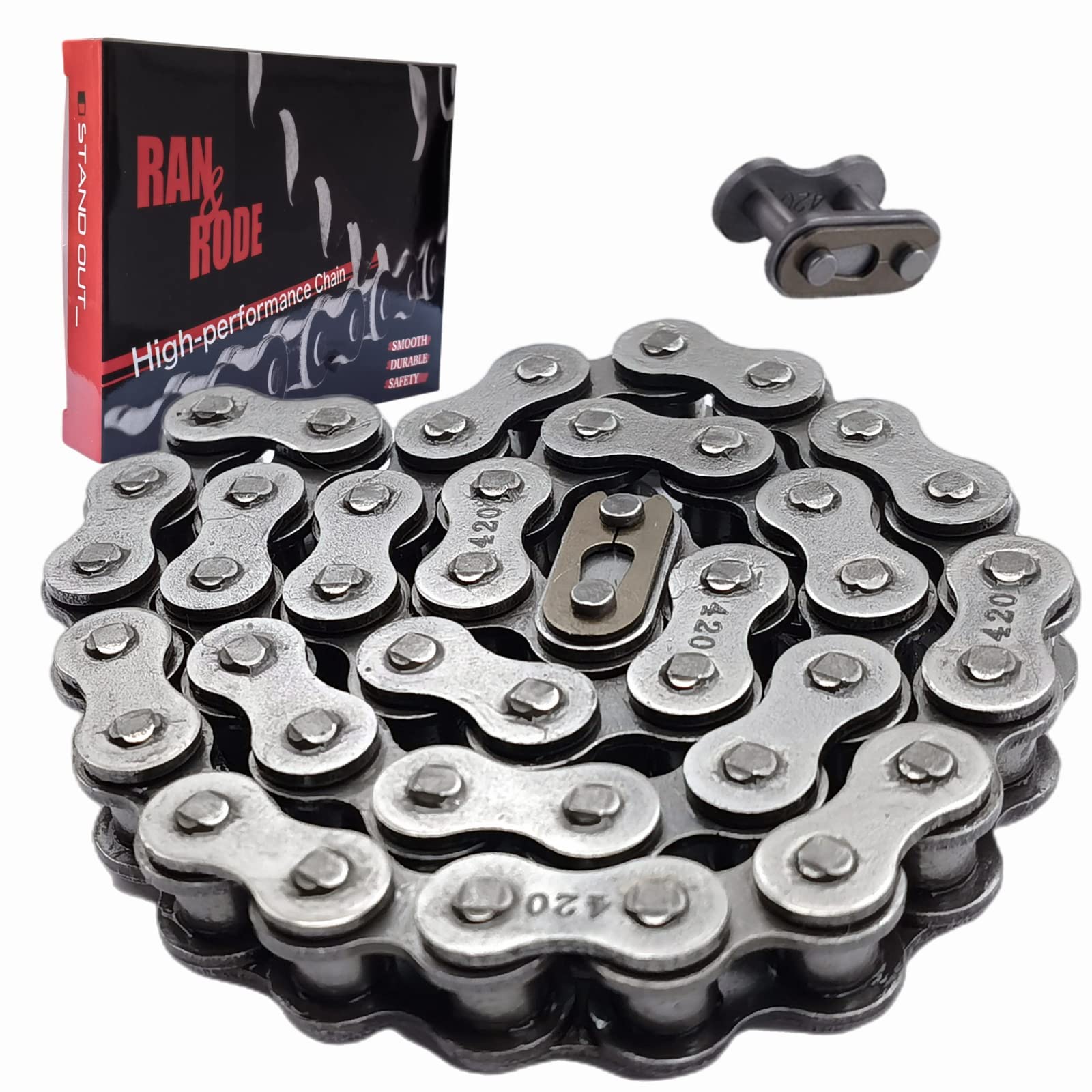 Front Jackshaft #420 Chain 42 Links Fits Coleman Ct200U Ct200U-Ex Bt200X Mini Bike Chain Mb200 Mb165 Baja Warrior Heat Mini Baja Motorsports (#420 Chain 42 Links)